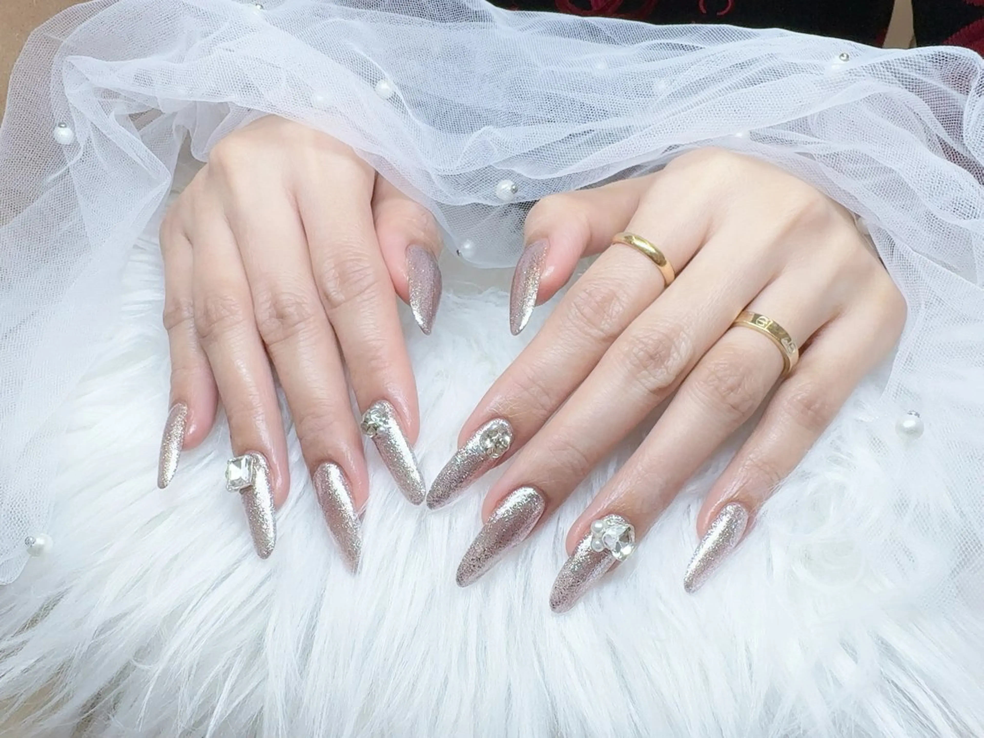 ネイル ラメ(グリッター) ワンカラーネイル YJ Nail Yumiのネイルデザイン