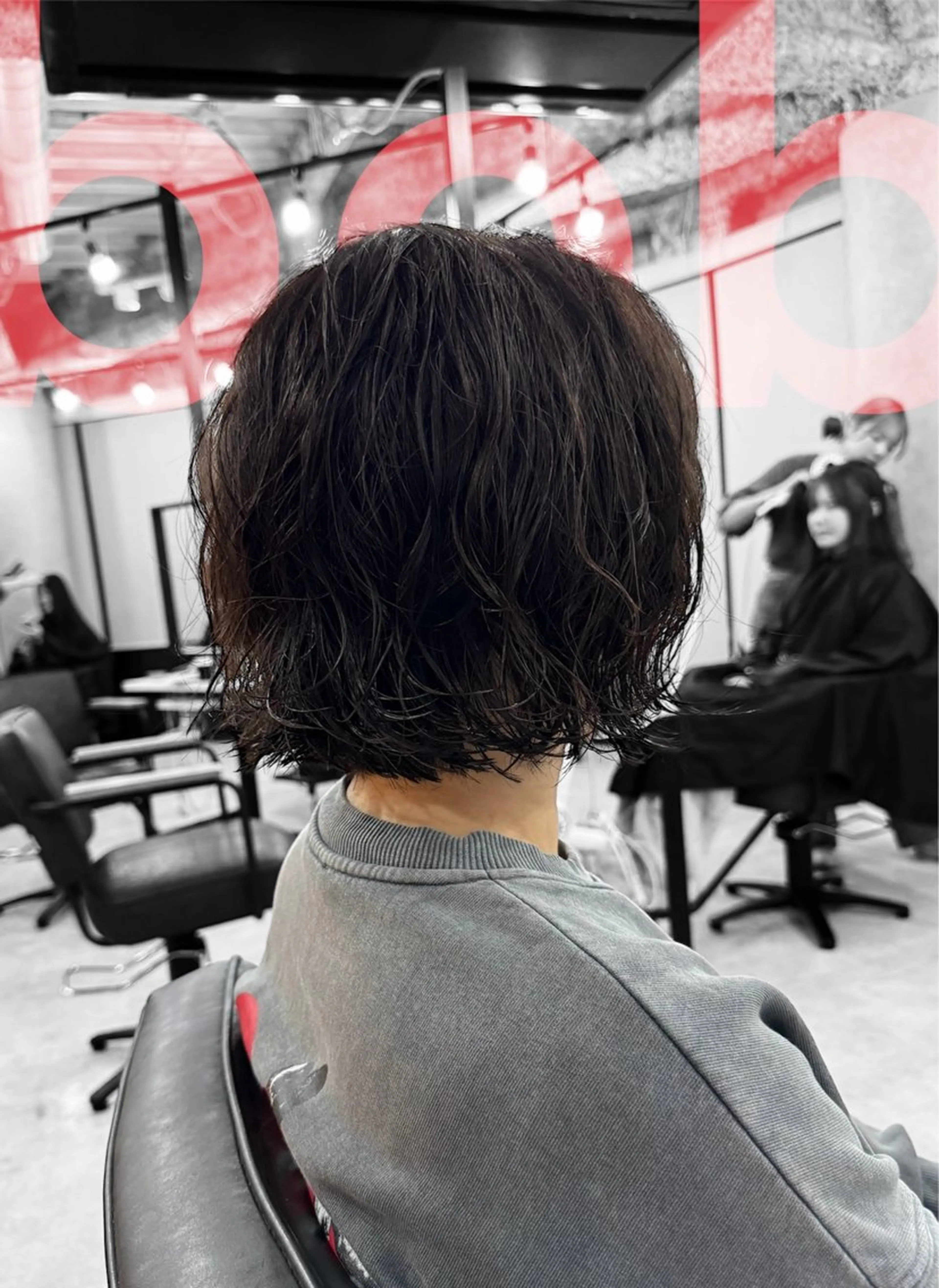 ショート パーマ 最高峰ボブ/ 切りっぱなし/田野のヘアスタイル