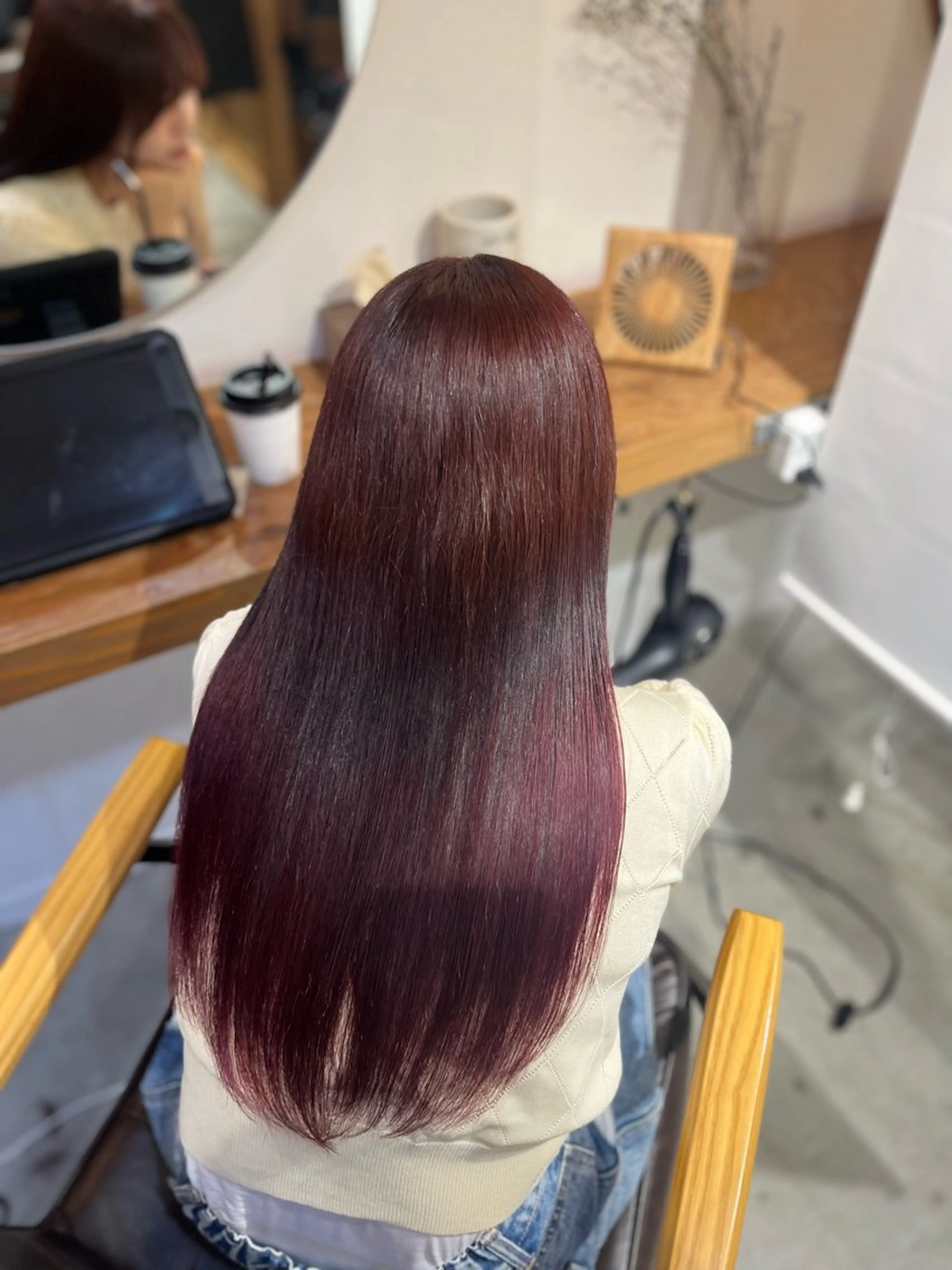 ロング 縮毛矯正 塩川ももこ/ 自然な縮毛矯正のヘアスタイル