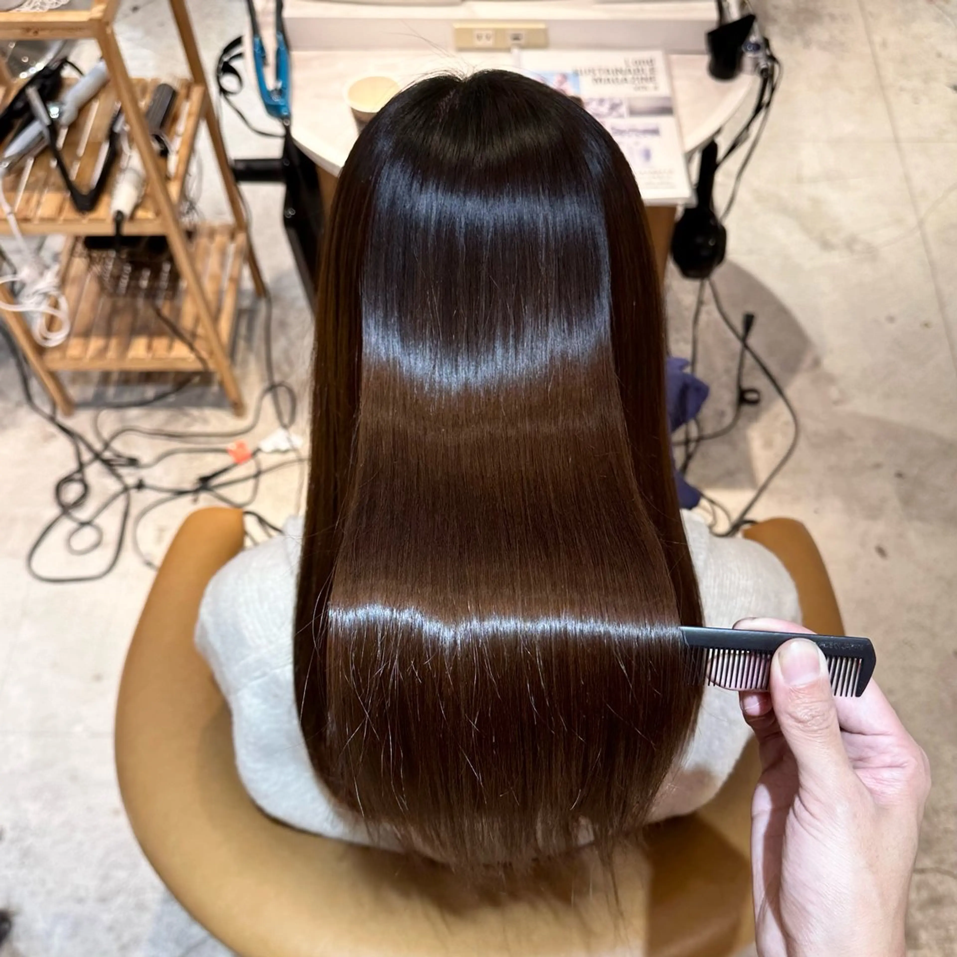 セミロング ヘアカラー トリートメント 縮毛矯正/髪質改善 表参道/千田大地のヘアスタイル