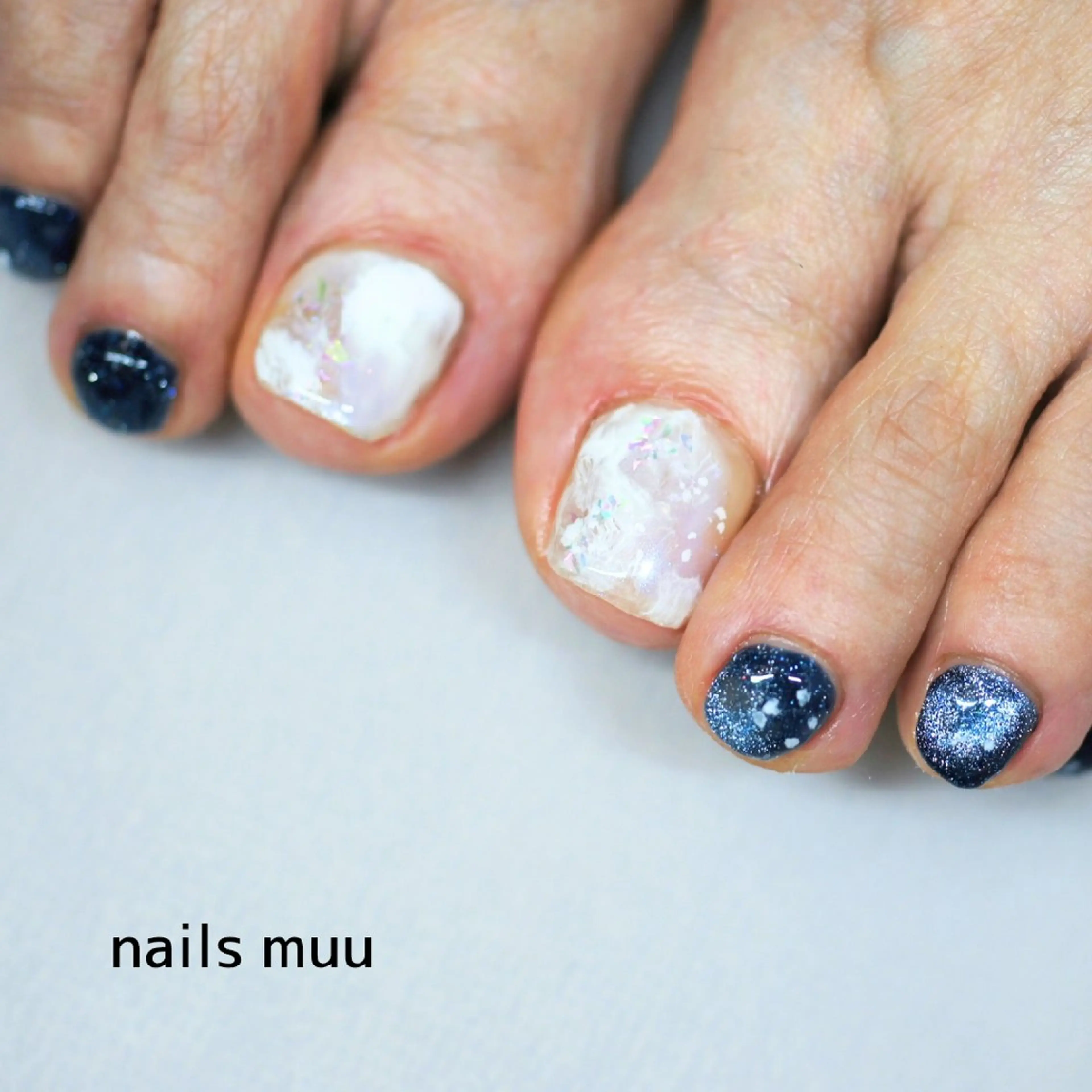 ネイル フラッシュネイル フットネイル ジェルネイル マグネットネイル nails muu まゆのネイルデザイン