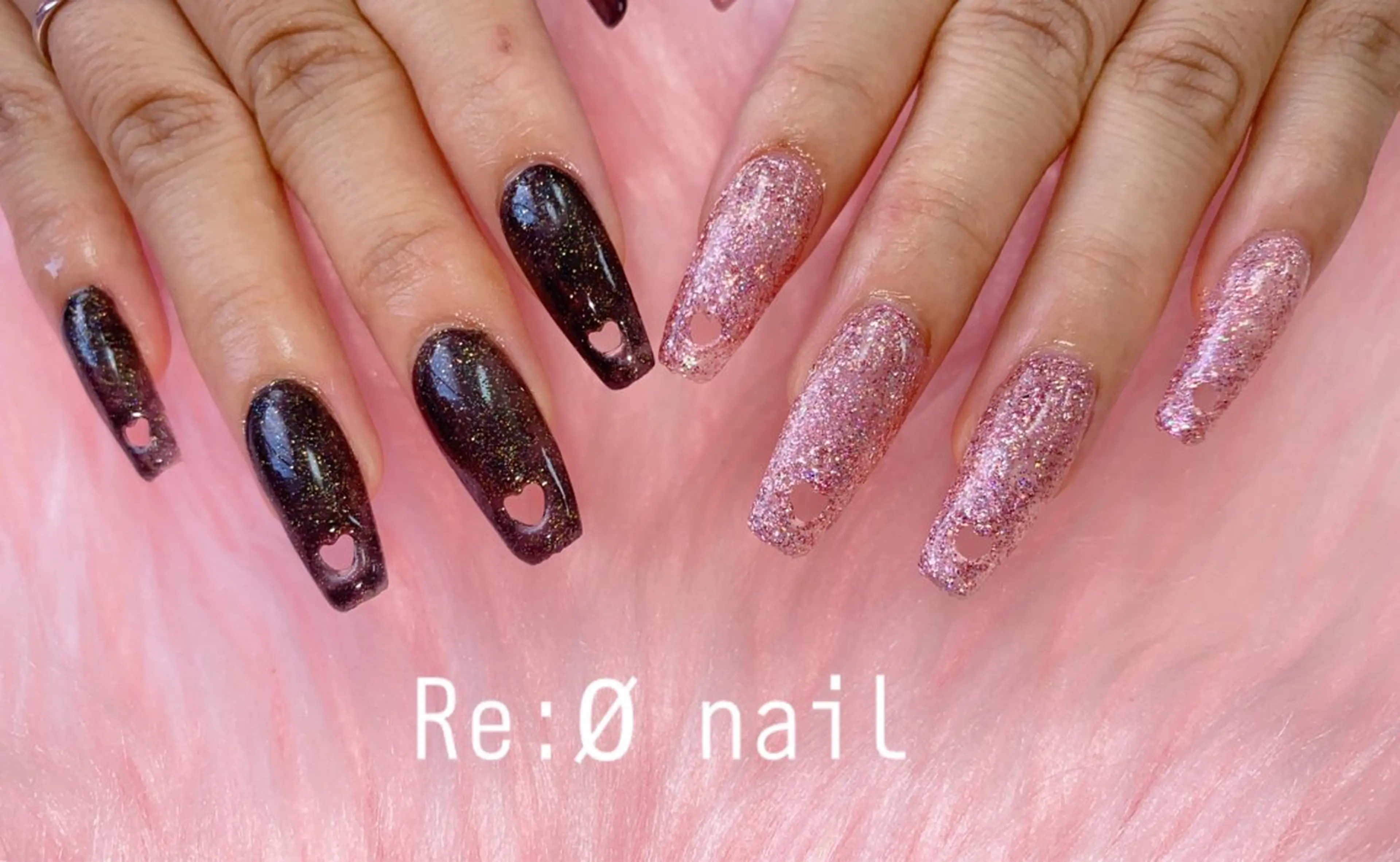 ネイル ハート Re:Ø nail 🩵TSUJIのネイルデザイン