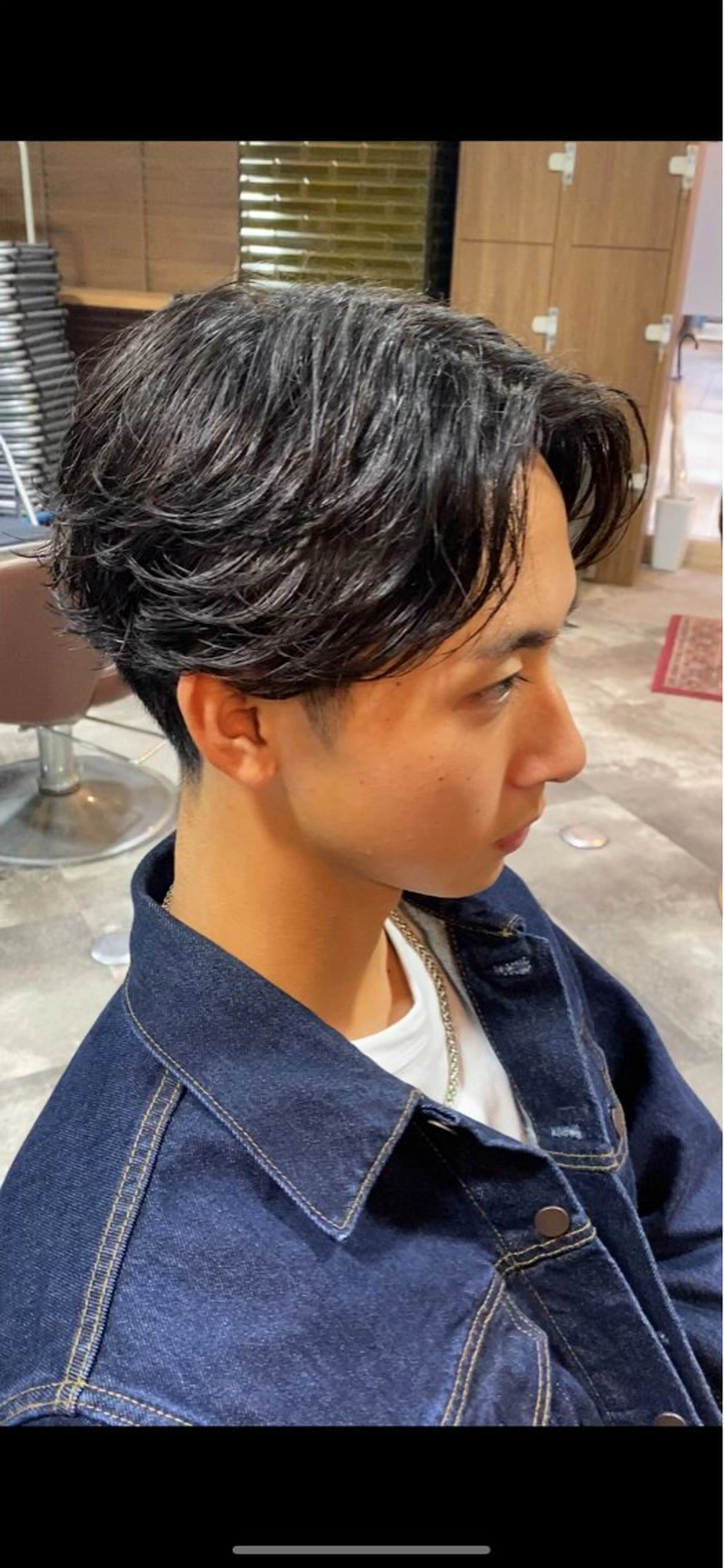 パーマ メンズ センターパート ニュアンスパーマ MIYAVI所属・後藤 嵐紀のヘアスタイル