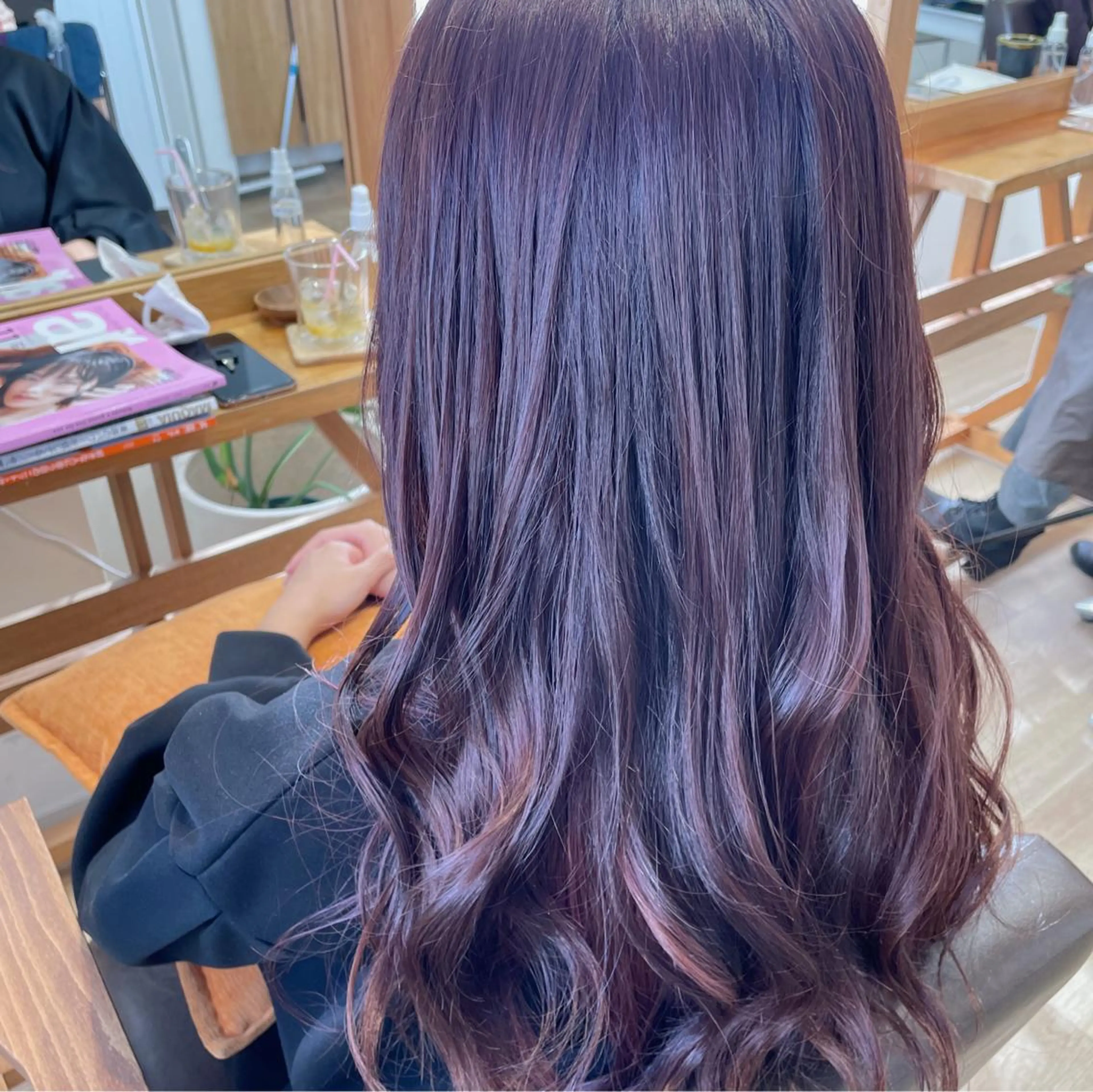 セミロング カラー ヘアアレンジ ブリーチ ブラウンカラー ピンクカラー ピンクブラウン なつき/艶ピンク/ girly hairのヘアスタイル