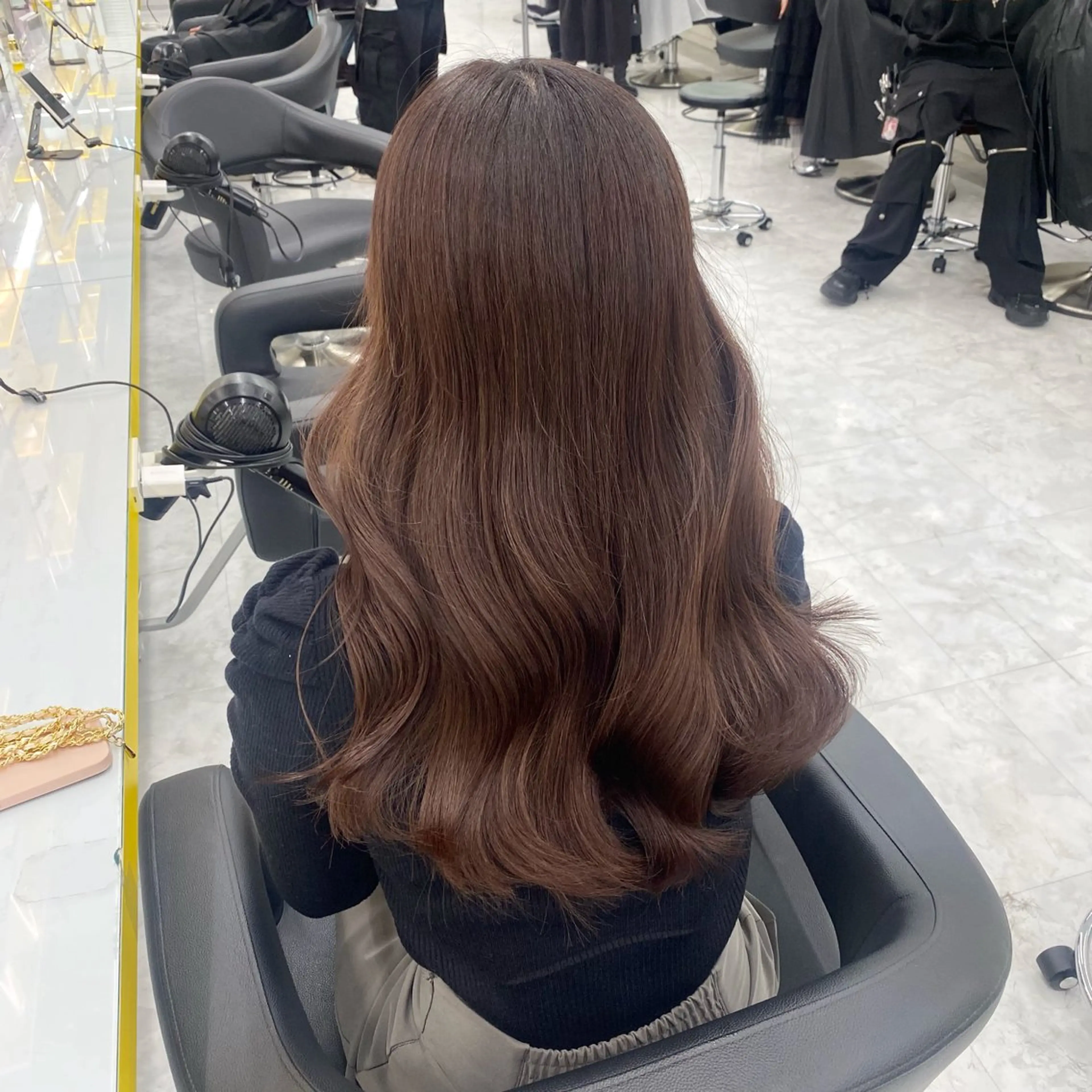 セミロング カラー パーマ ヘアアレンジ メンズ キッズ メンズブリーチ ブリーチ ブラウンカラー 透明感カラー ブリーチなしカラー ヘアカラー 💖横浜ブリーチなし 💖MIHOのヘアスタイル