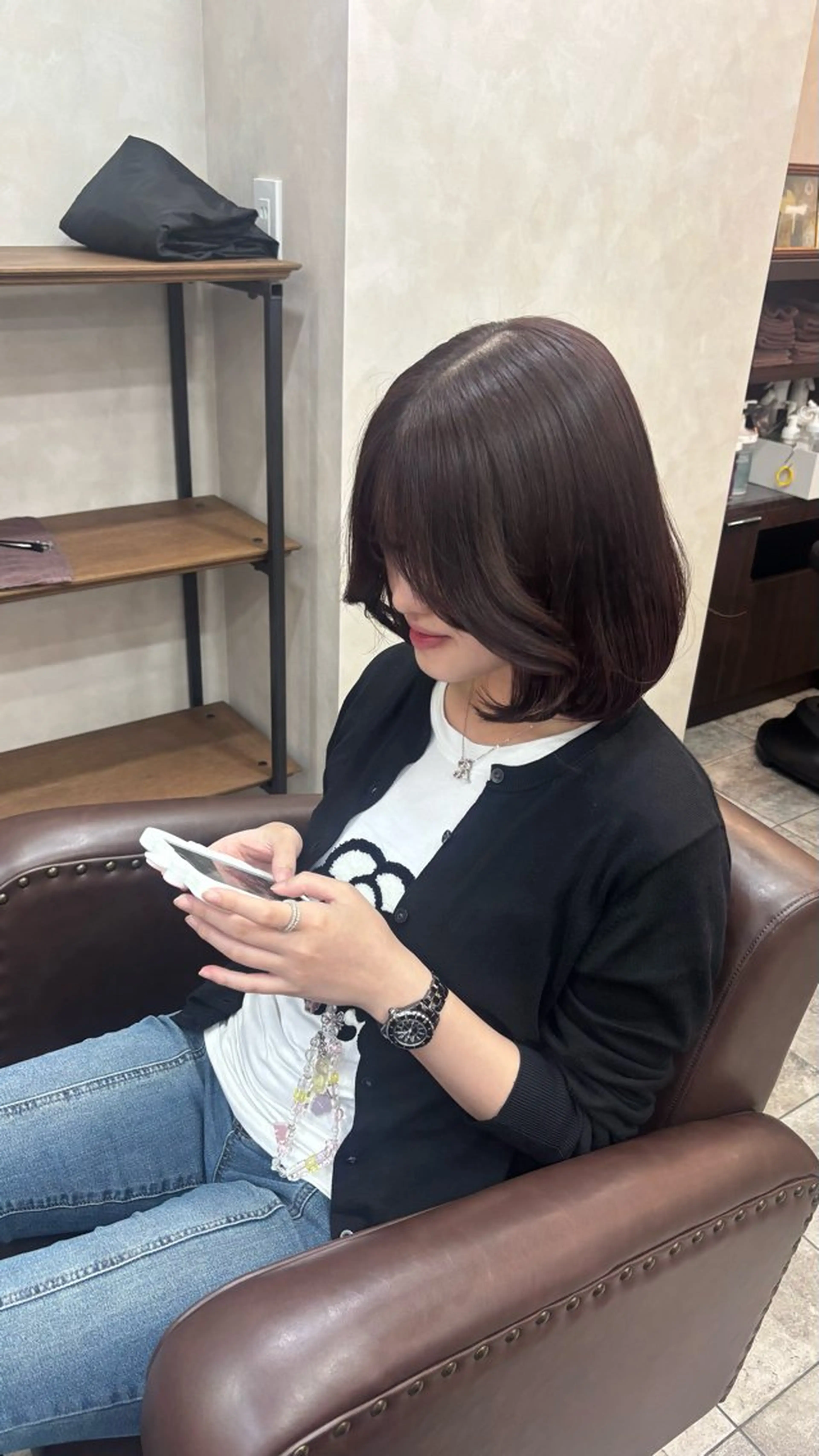 前髪カットの写真