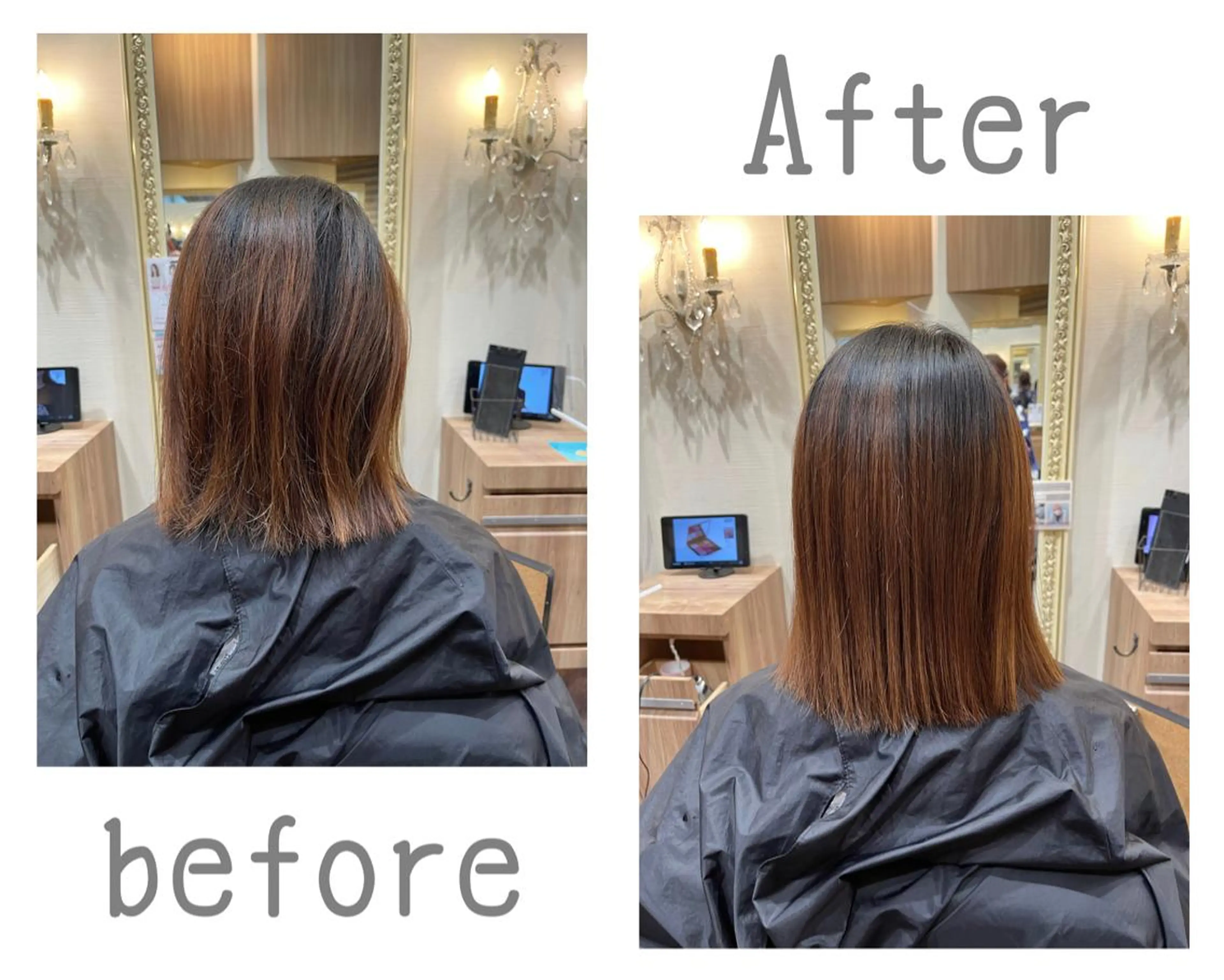 ミディアム 縮毛矯正 トリートメント 髪質改善専門サロン/ 透明感カラー齊藤謙介のヘアスタイル