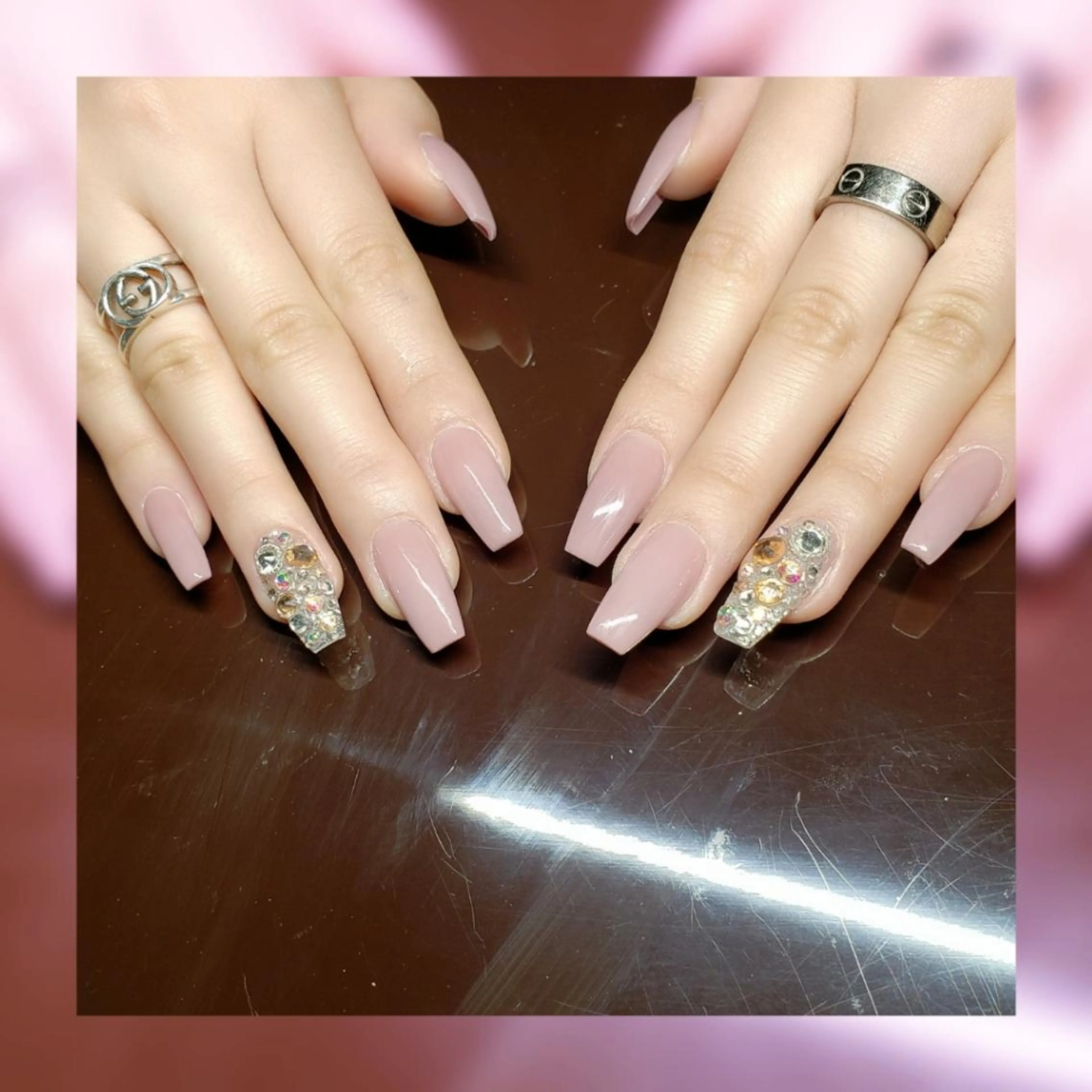 セミロング ネイル ハンドネイル クロキ 。のネイルデザイン