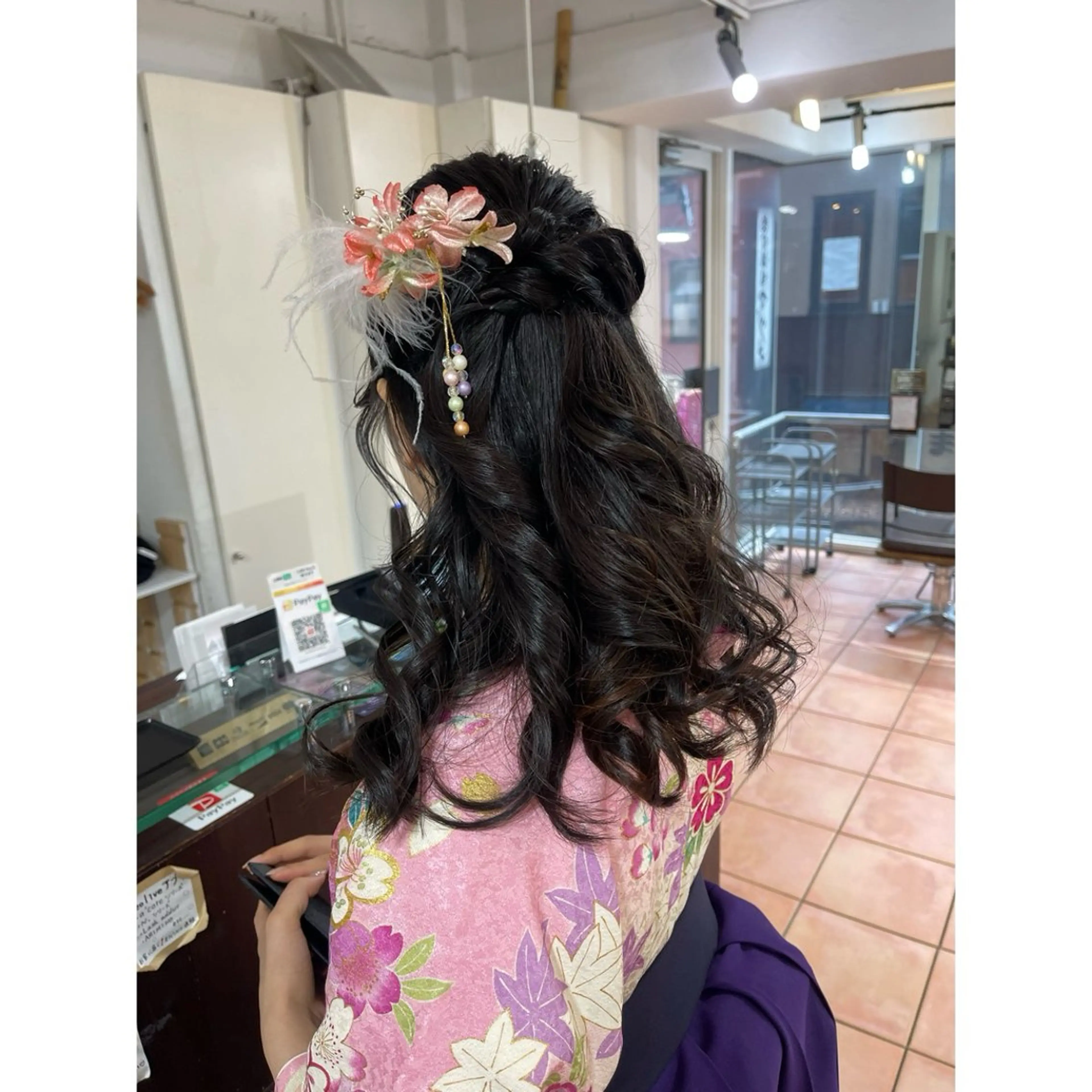 ロング ヘアアレンジ 着付け 🦋エクステ/透明感 カラー🦋宮川莉央のヘアスタイル