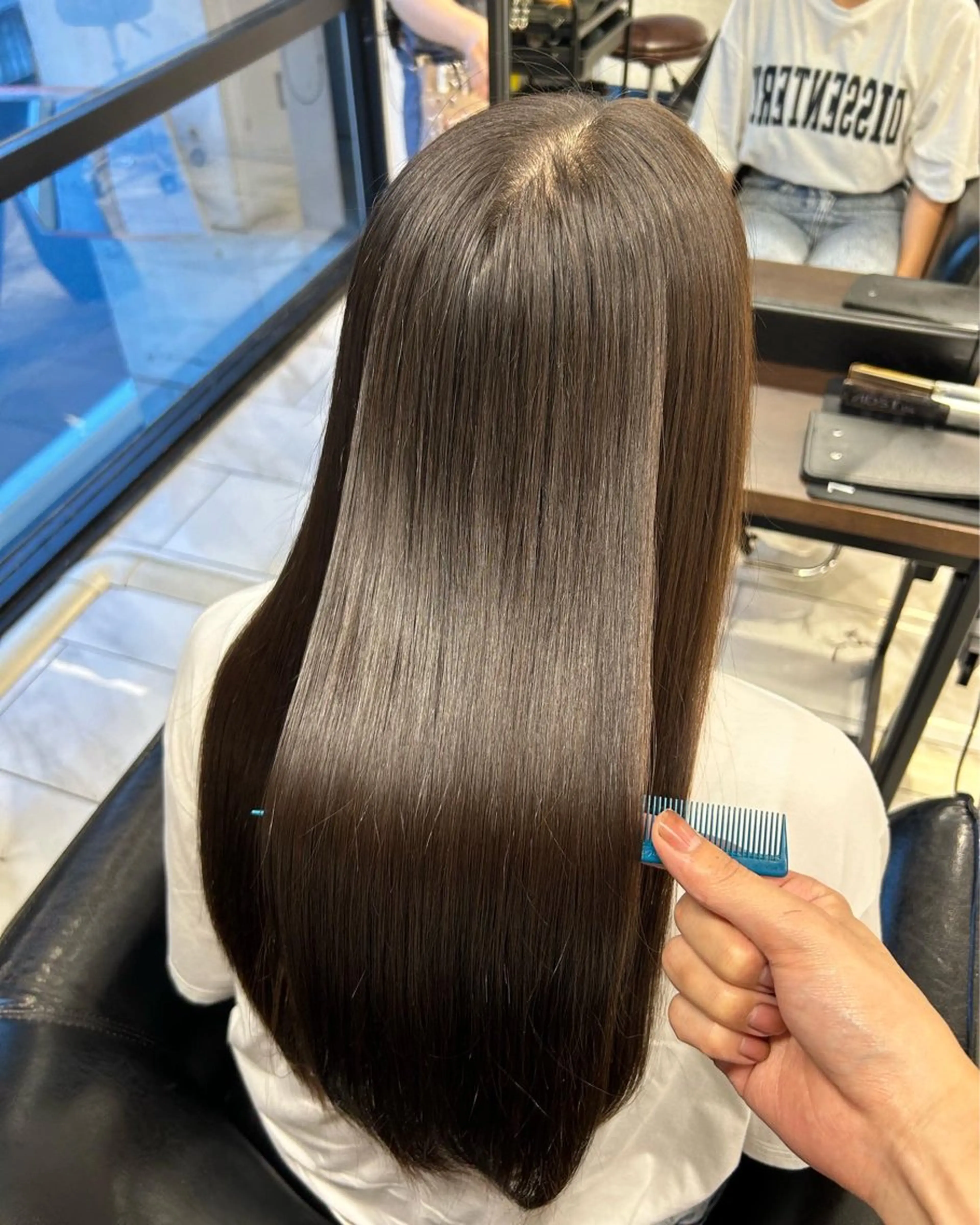 ロング カット ヘアカラー 縮毛矯正 ✨縮毛矯正/韓国 レイヤー/源✨のヘアスタイル