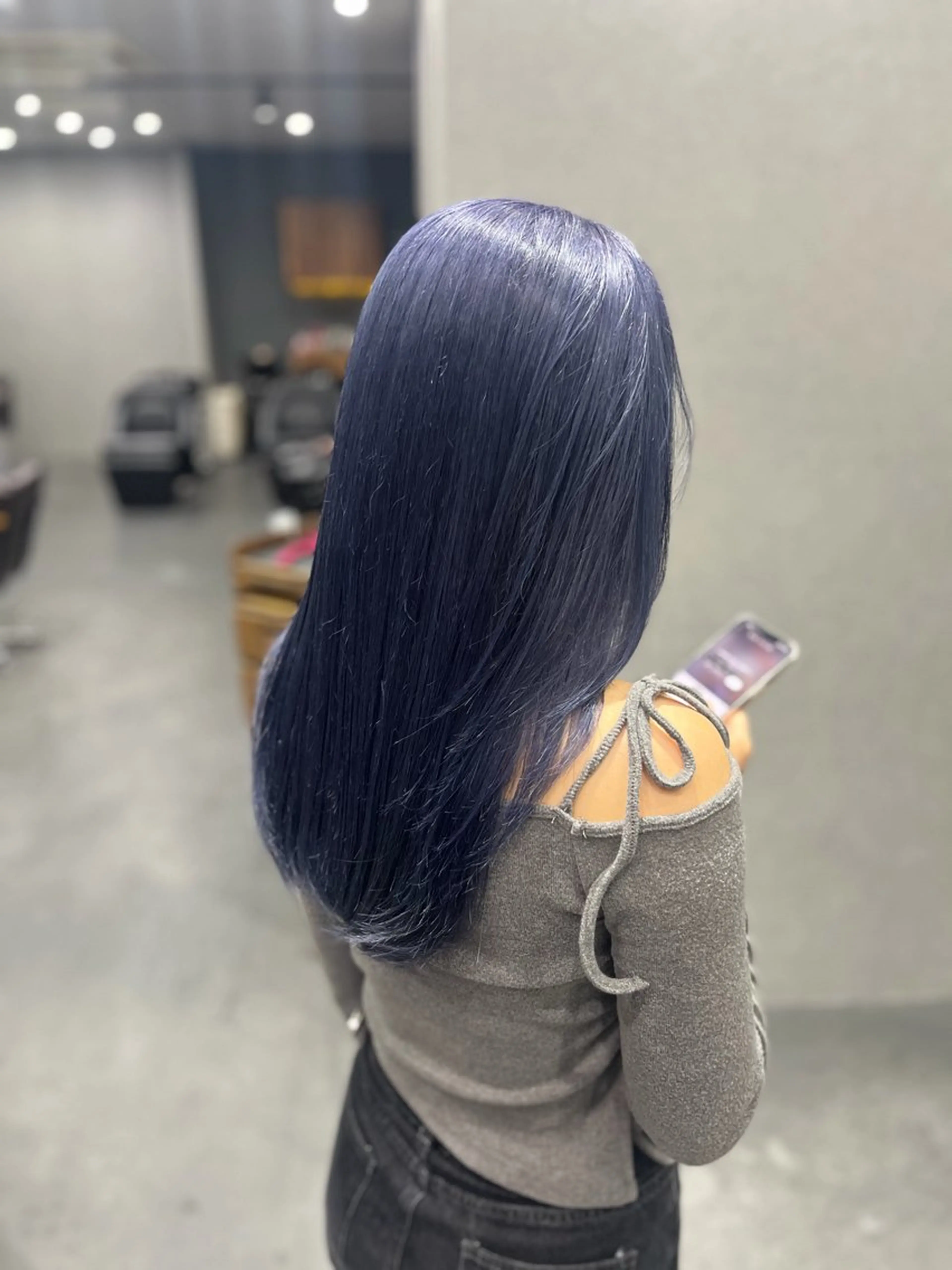 セミロング カラー 難波 海のヘアスタイル