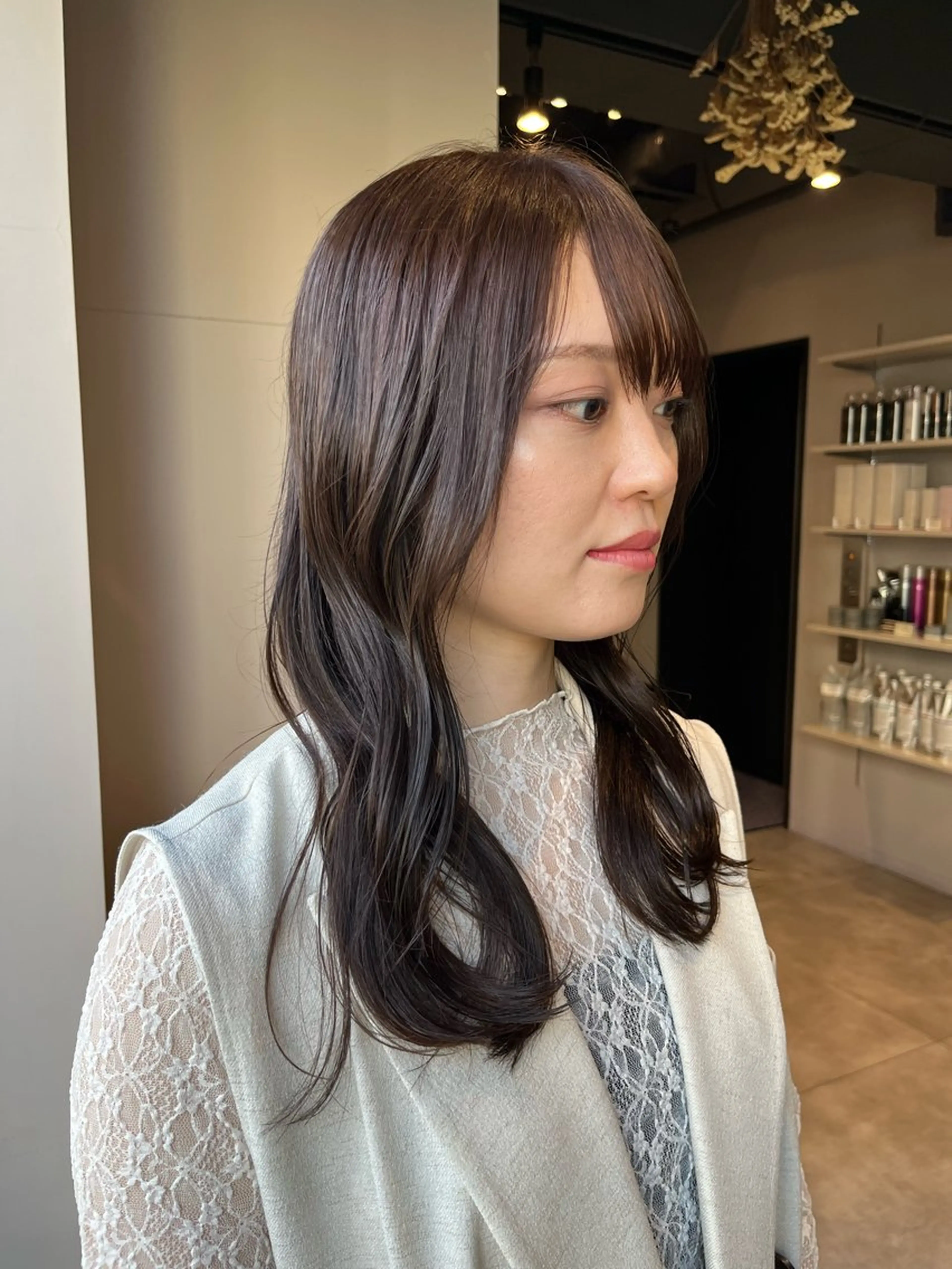 ロング カラー カット ヘアカラー トリートメント うる艶カラー/恵比寿 ベージュ/丸山陽平のヘアスタイル