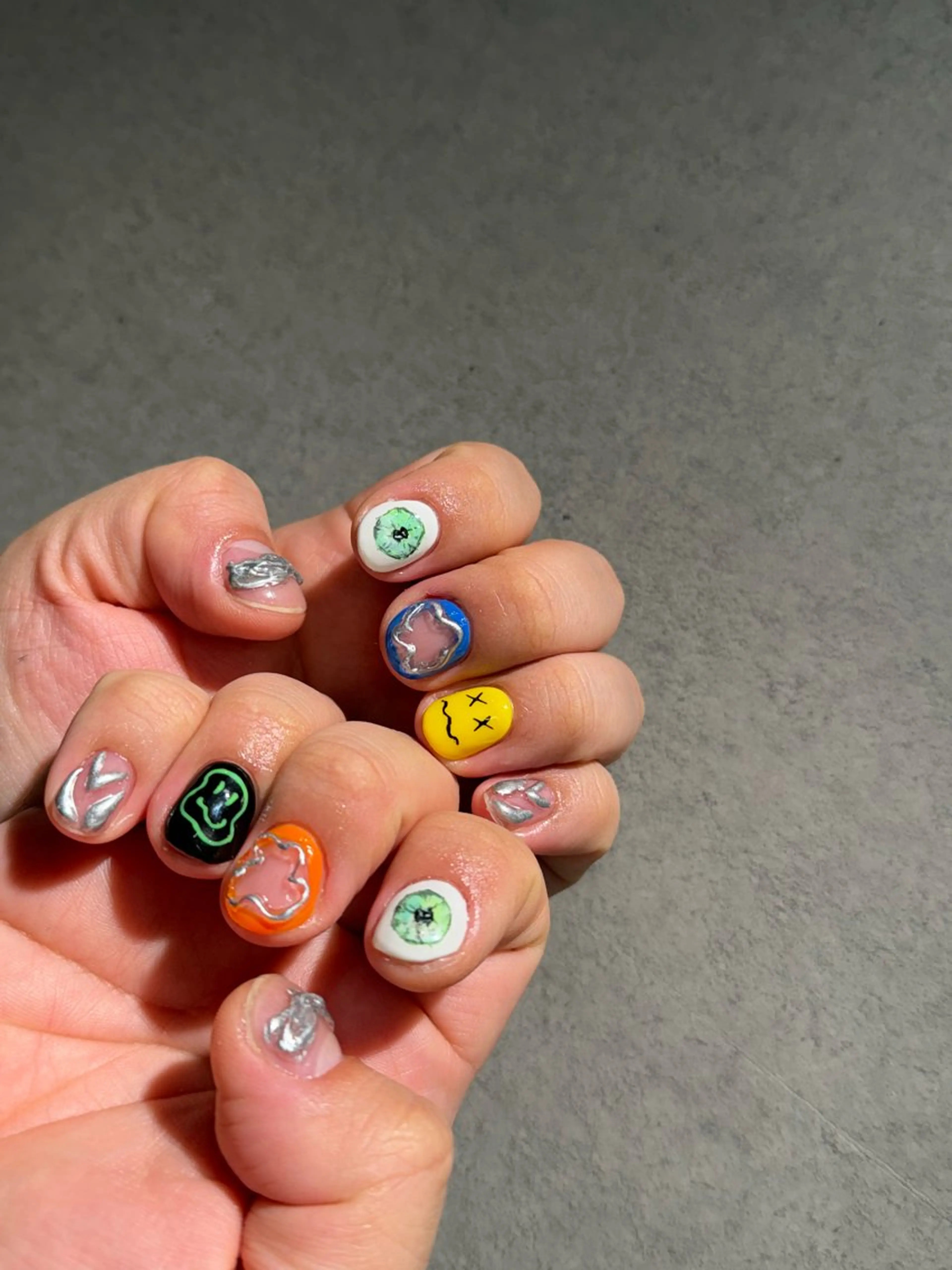 ネイル I-nailロング /ワンホン/キラキラのネイルデザイン