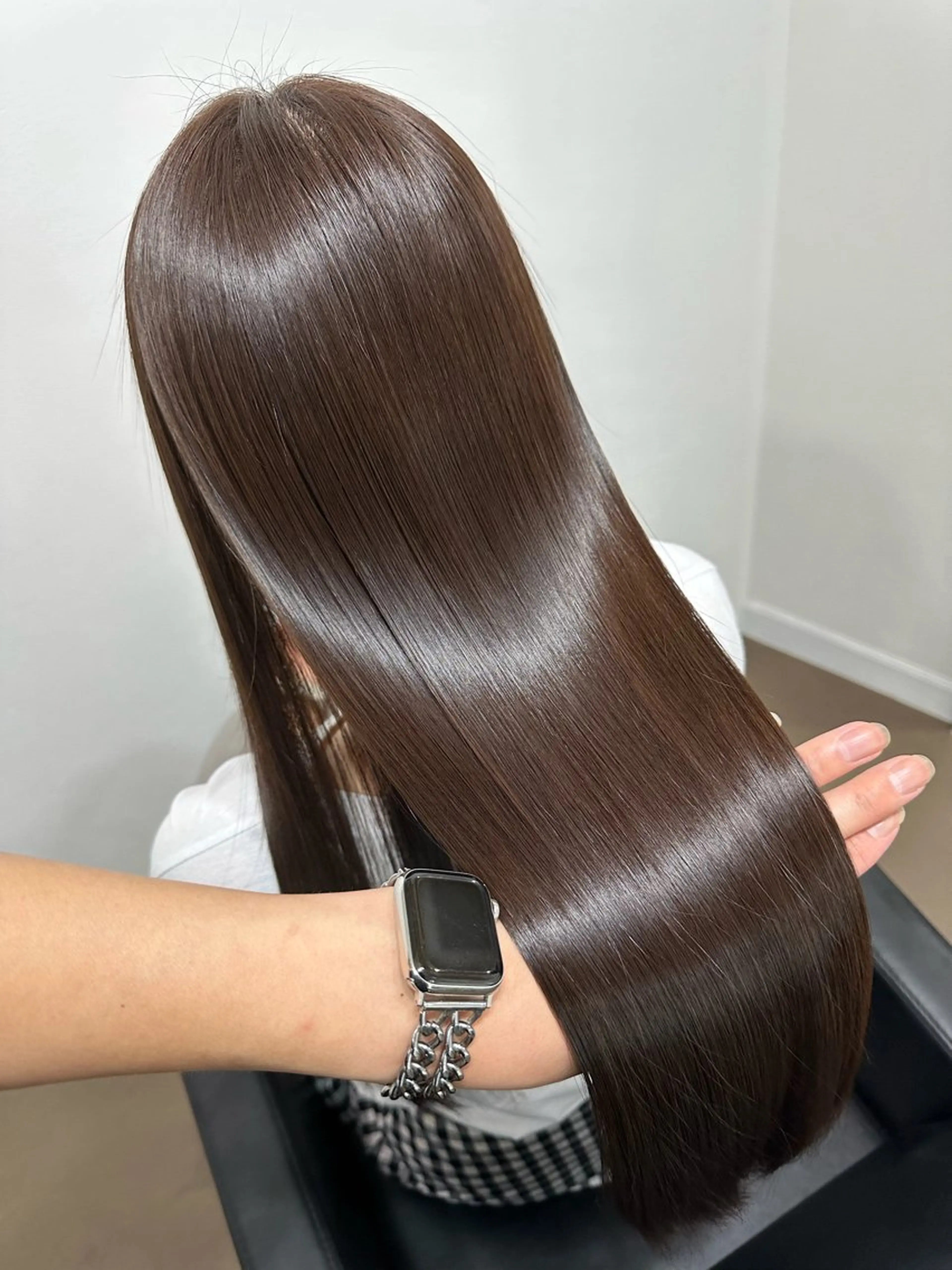 ロング 縮毛矯正 トリートメント 川元 春奈のヘアスタイル