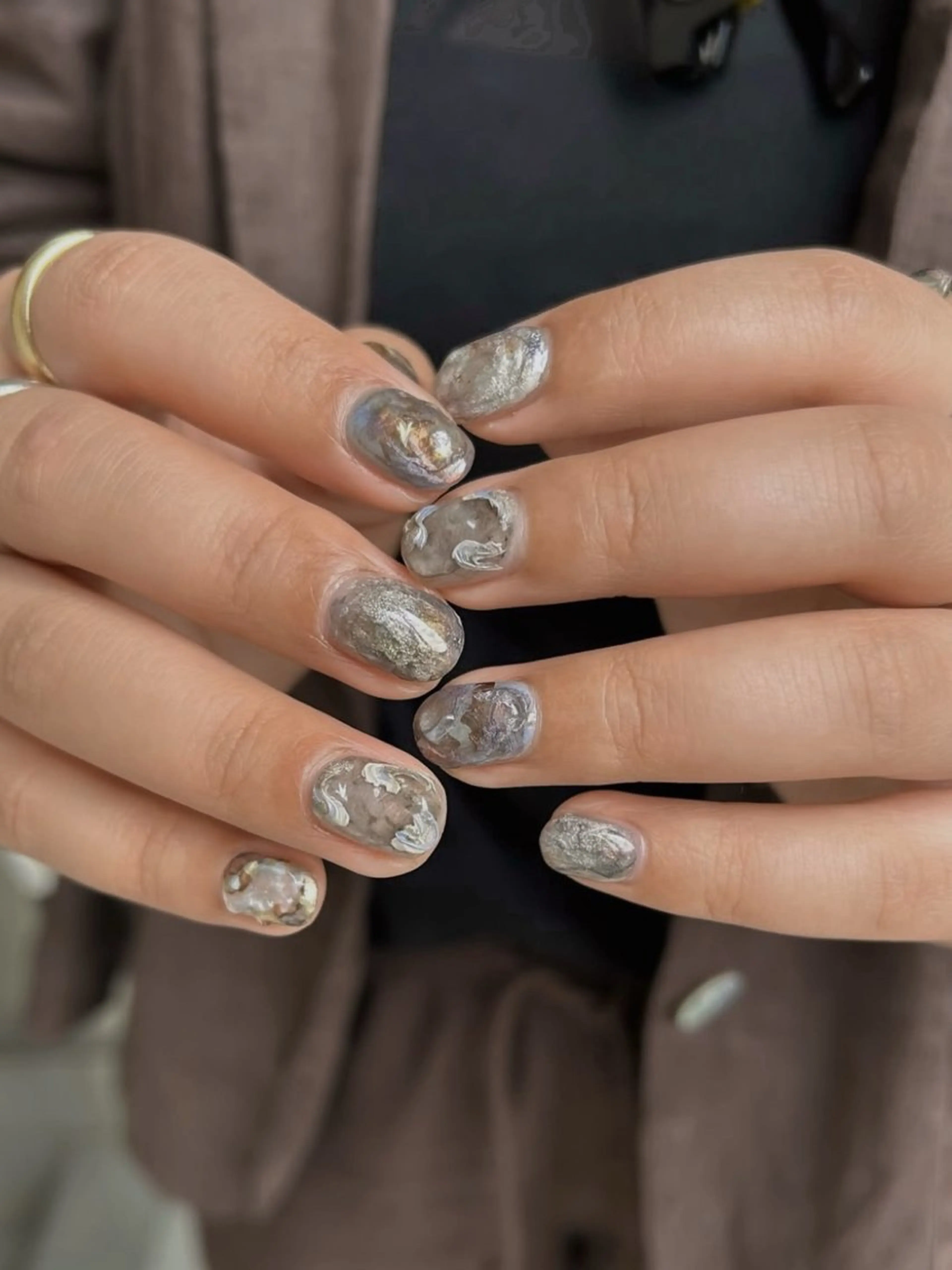 ネイル アートネイル 韓国ネイル ニュアンスネイル ぷっくりネイル talo .のネイルデザイン