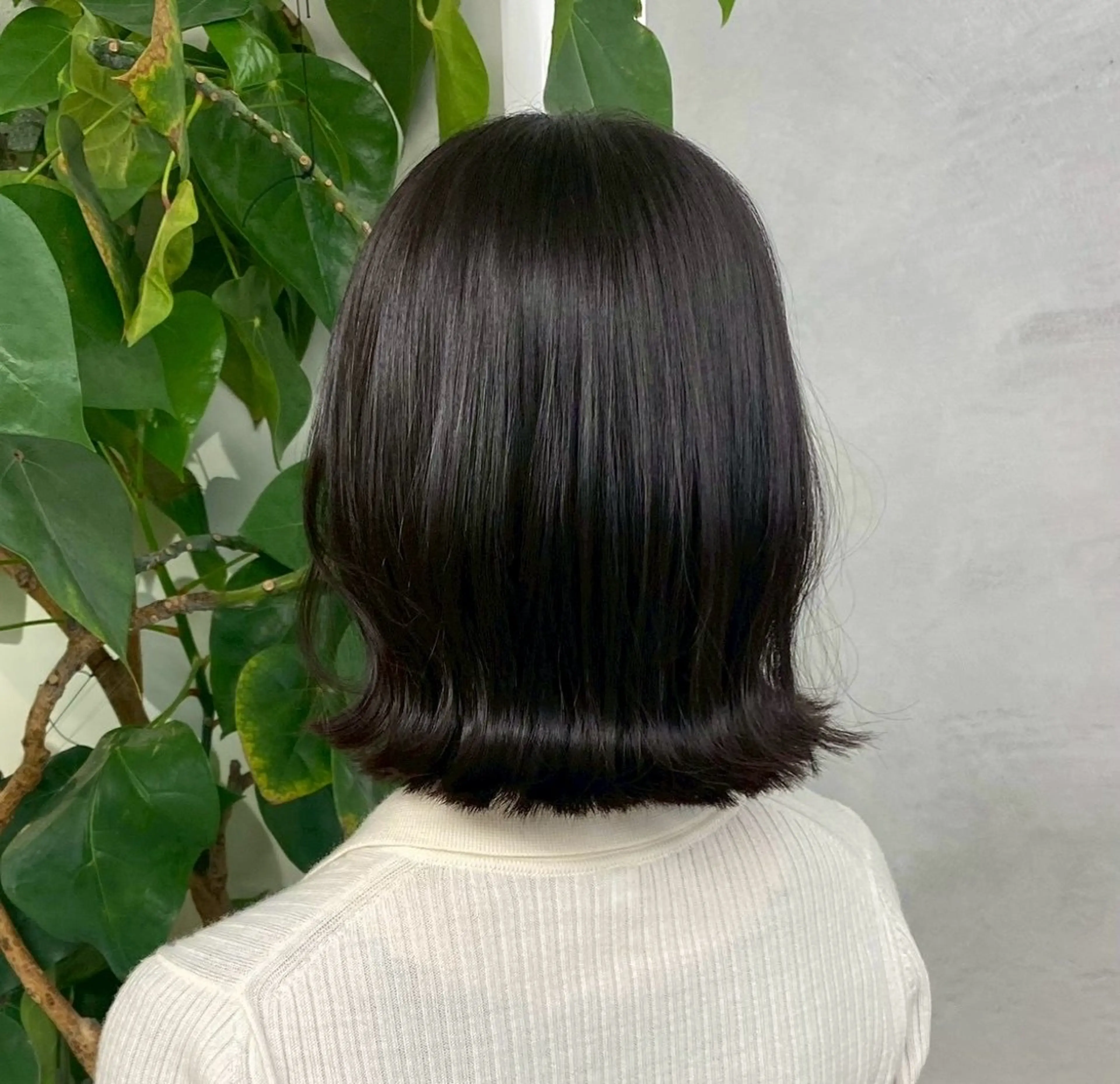 ミディアム カラー 黒髪 ブラウンカラー ✨️赤み消しカラー/ ミルクティーベージュのヘアスタイル