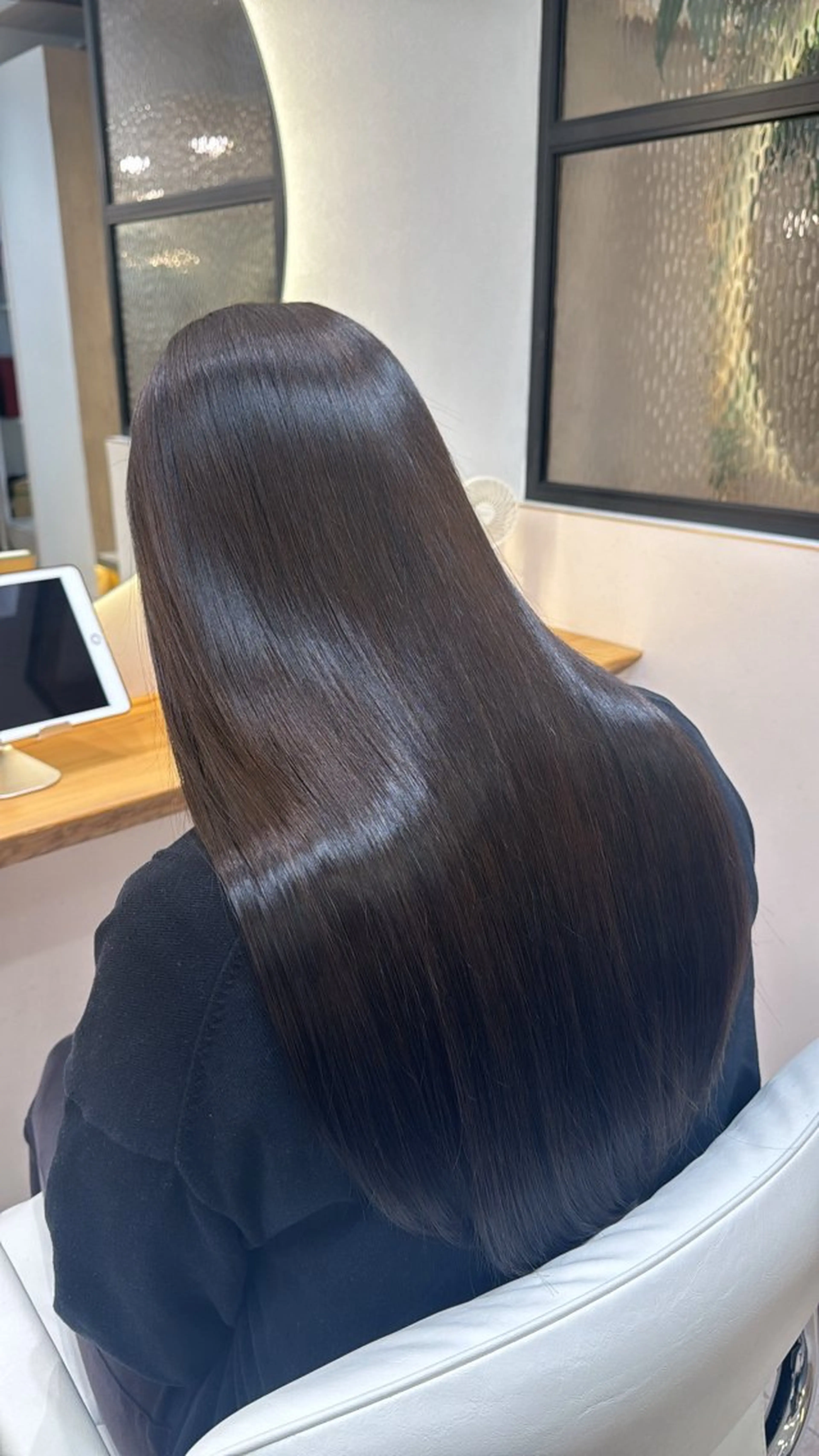 ロング カラー パーマ ストレートパーマ 絶対垢抜けレイヤー/ 透明感カラーリョウヤのヘアスタイル