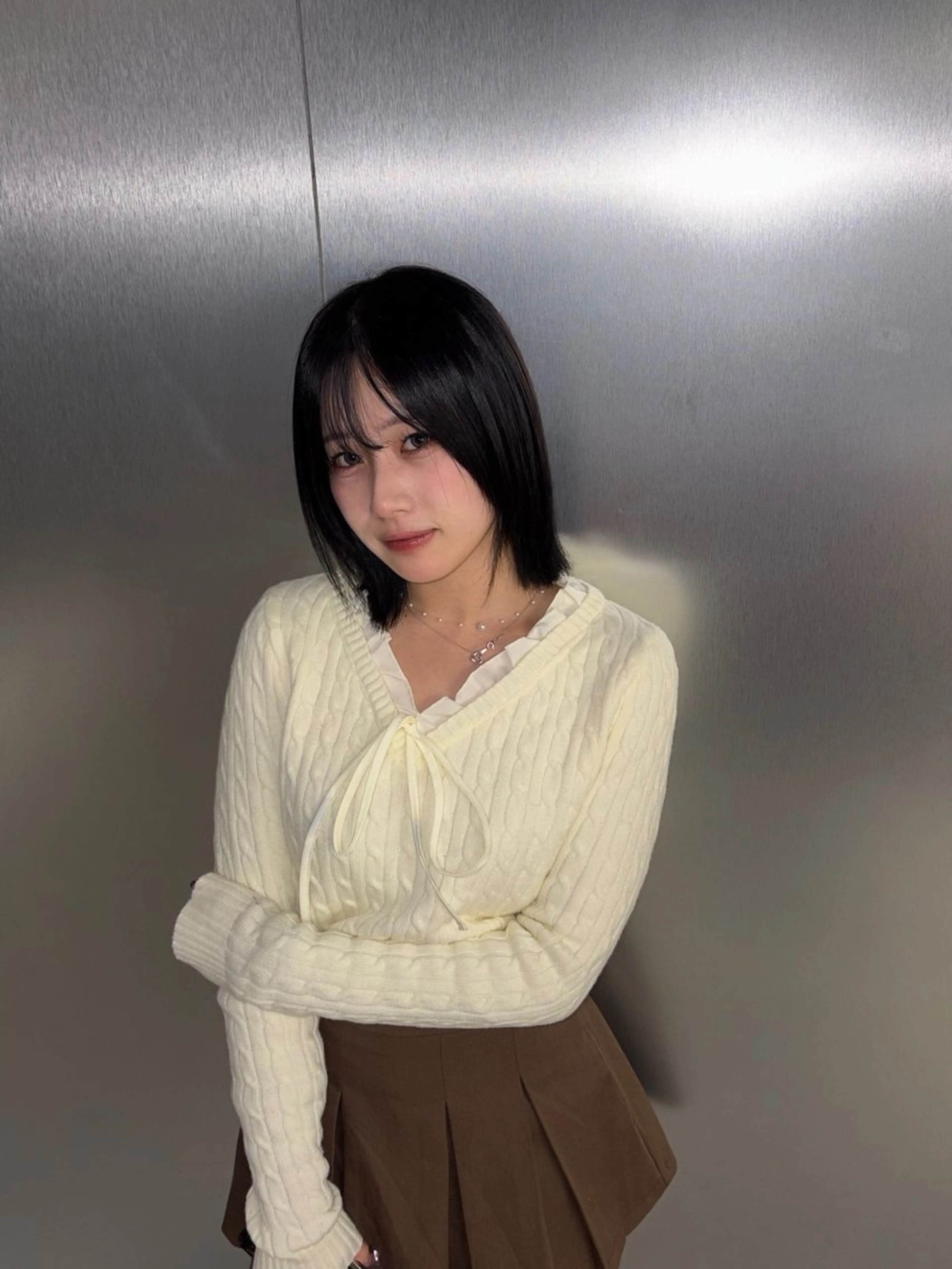 ショート パープルカラー 韓国風ヘア ヘアカラー ［Elsa元町］ 城内譲のヘアスタイル