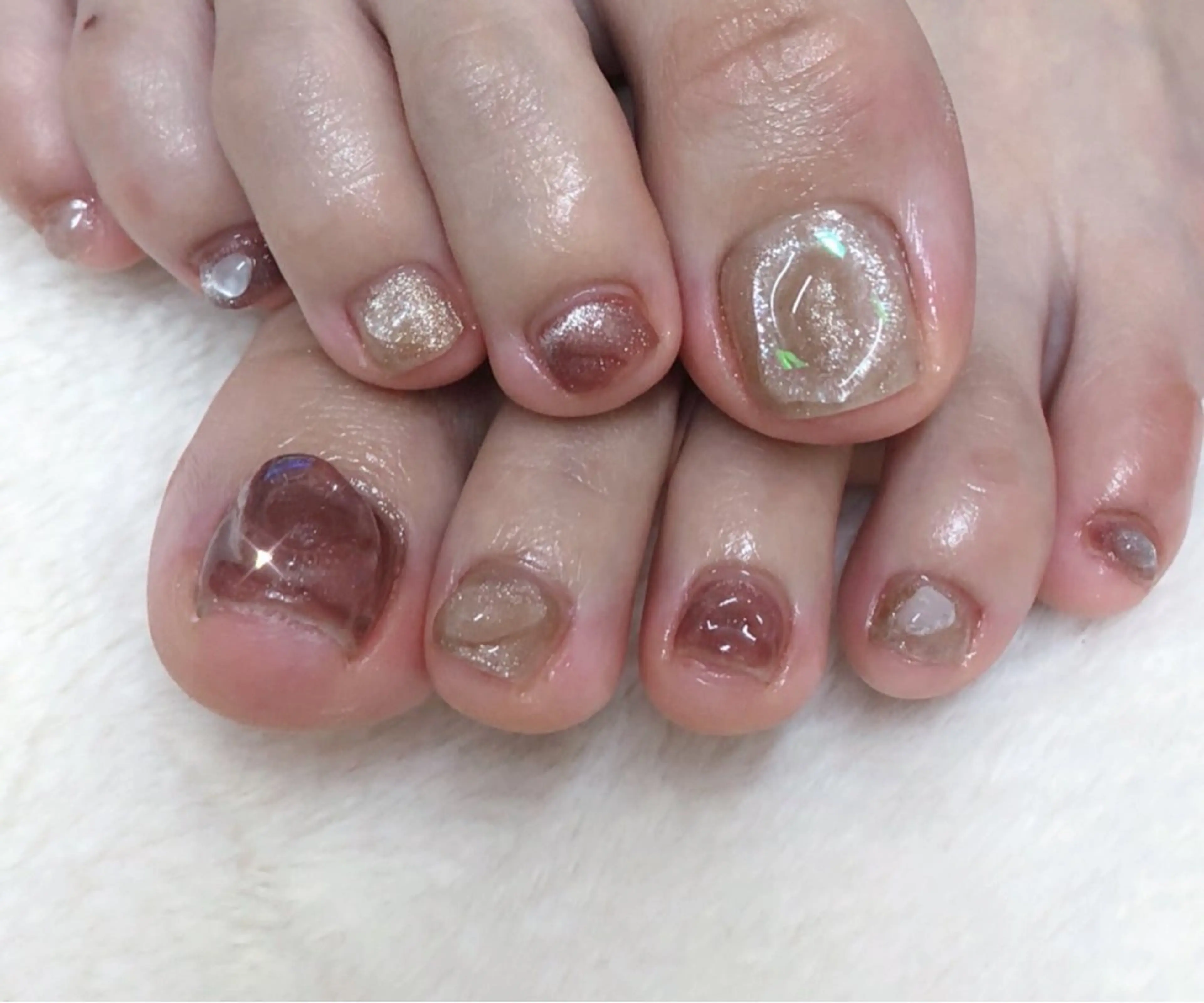 ネイル フットネイル ジェルネイル 氷ネイル・うるうるネイル 韓国ネイル オフィスネイル フットネイル 大門浜松町 ネイルのネイルデザイン