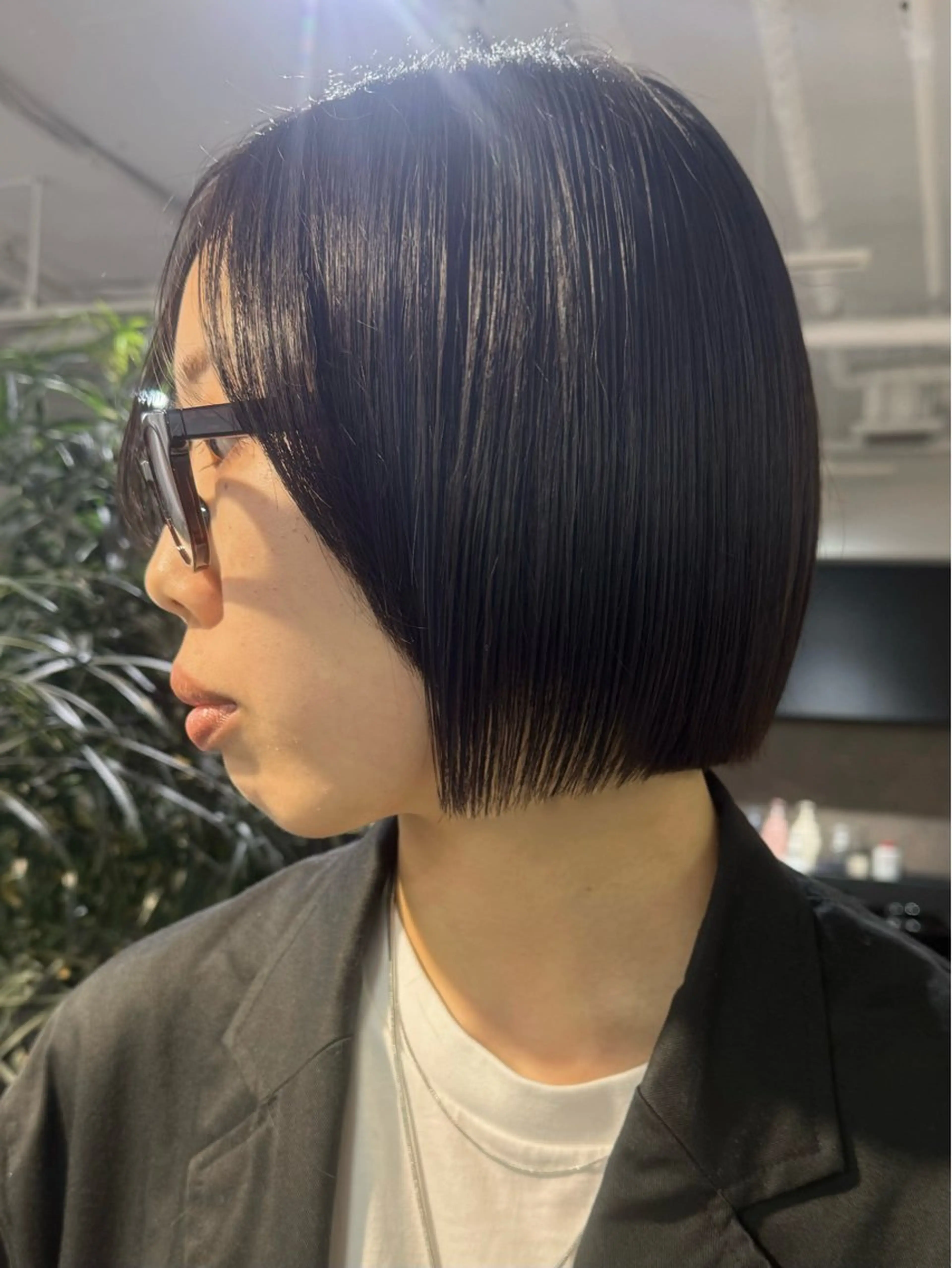 ミディアム ボブ カット ヘアカラー トリートメント 丸みショートボブ Narumi✂︎のヘアスタイル