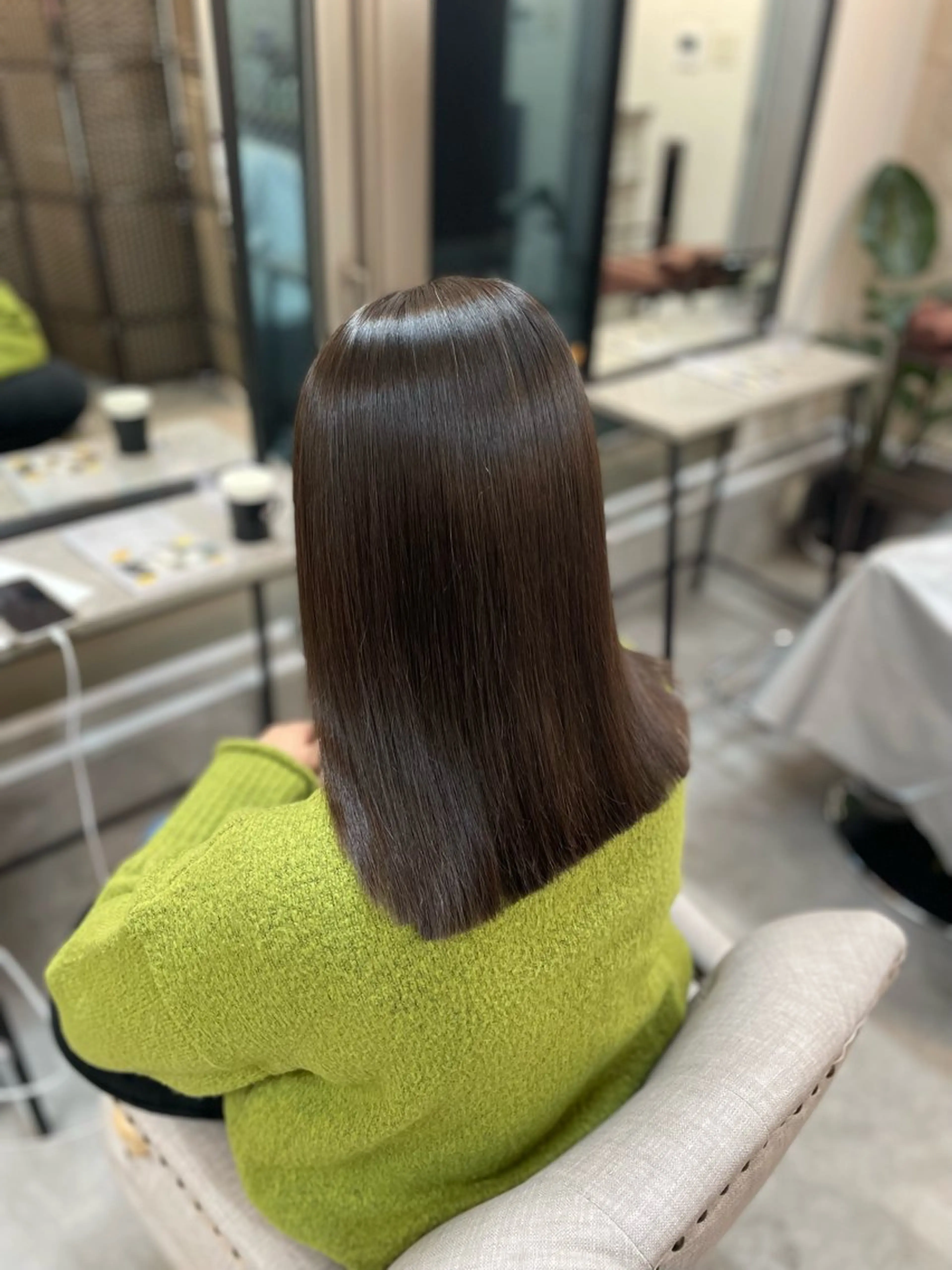 セミロング 縮毛矯正 ヘッドスパ 髪質改善/縮毛矯正 アンナ🍊のヘアスタイル