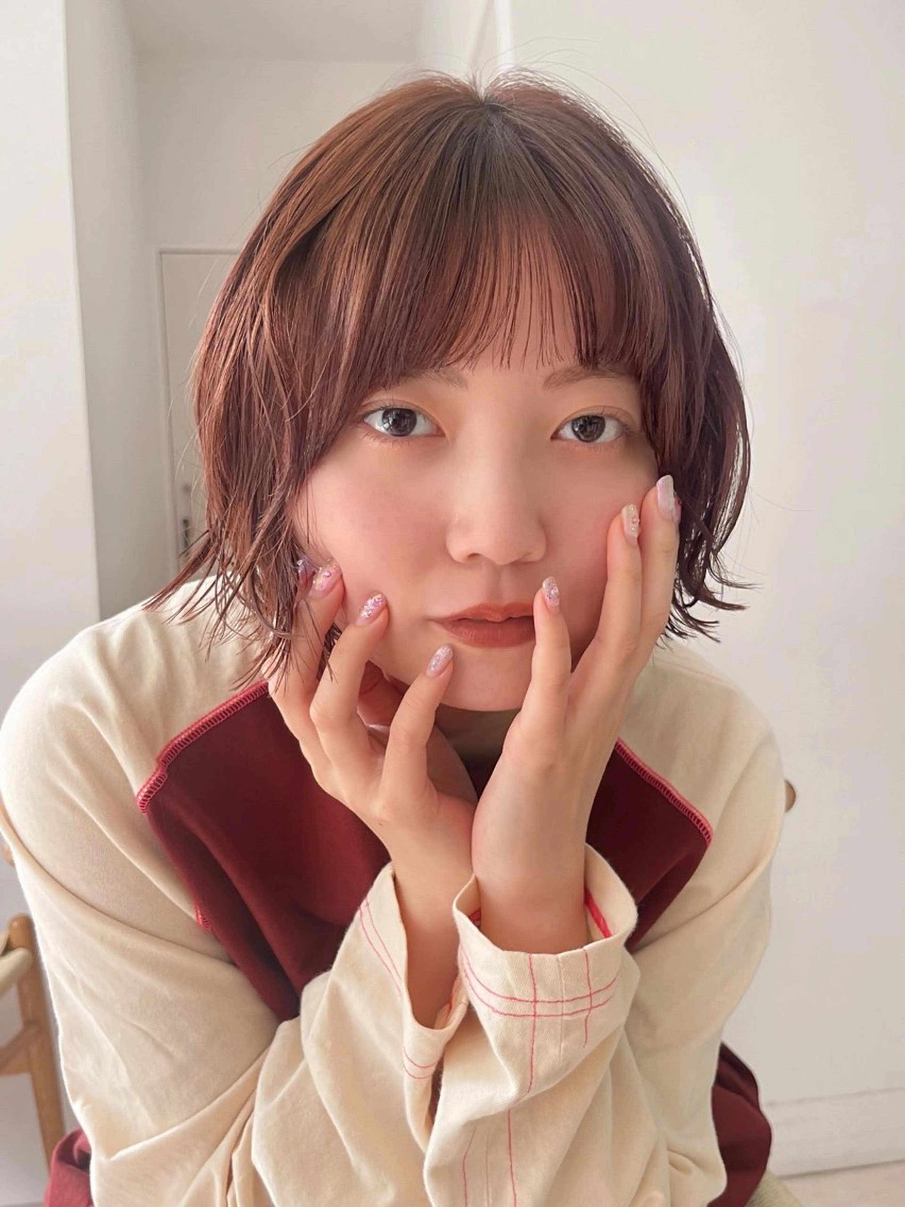 ショート カラー パーマ 阿久津真衣 似合わせカットのヘアスタイル