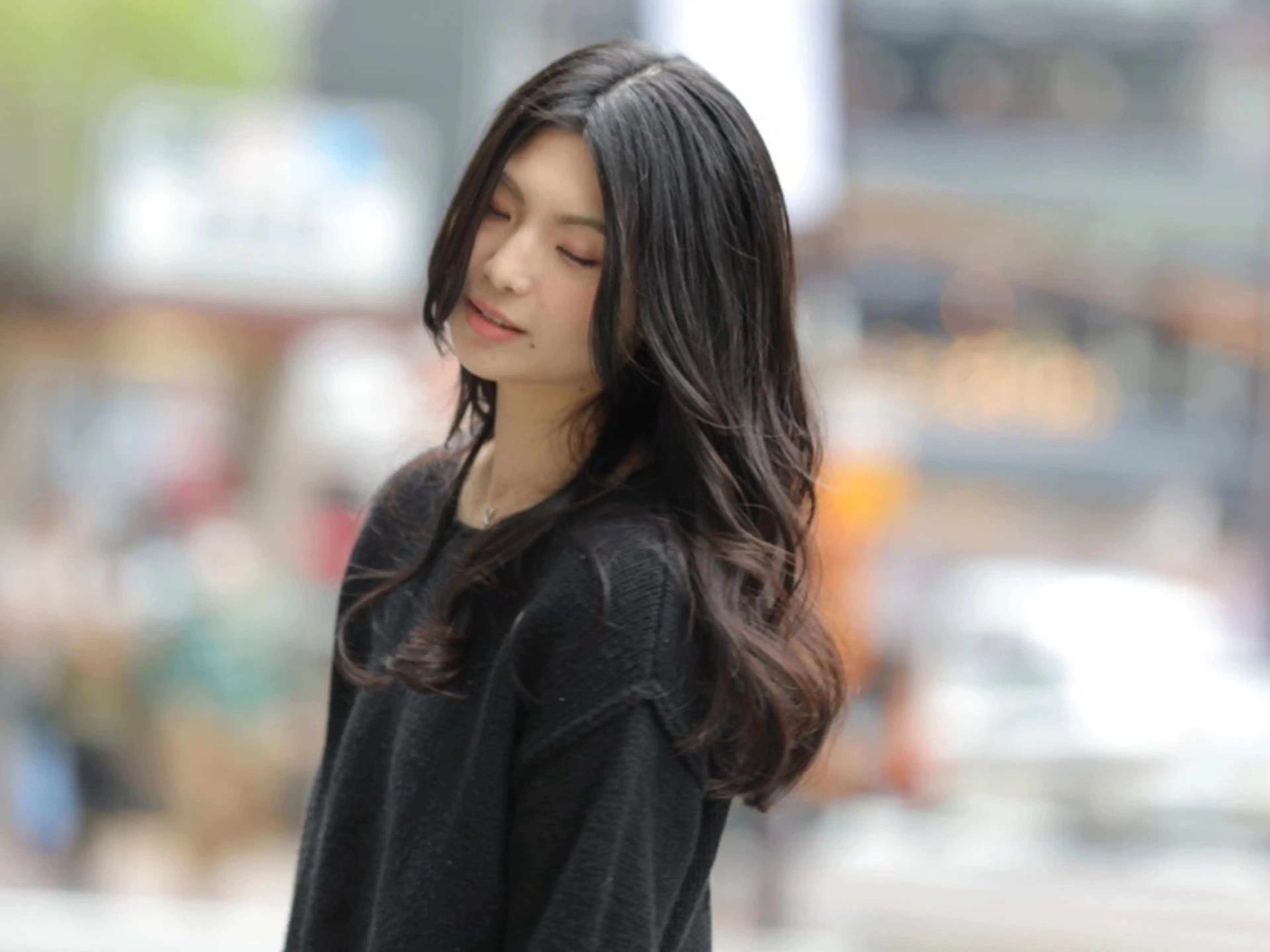 ミディアム ハイライト 髪質改善 小顔カット Endearing 銀座/レイヤーカットのヘアスタイル