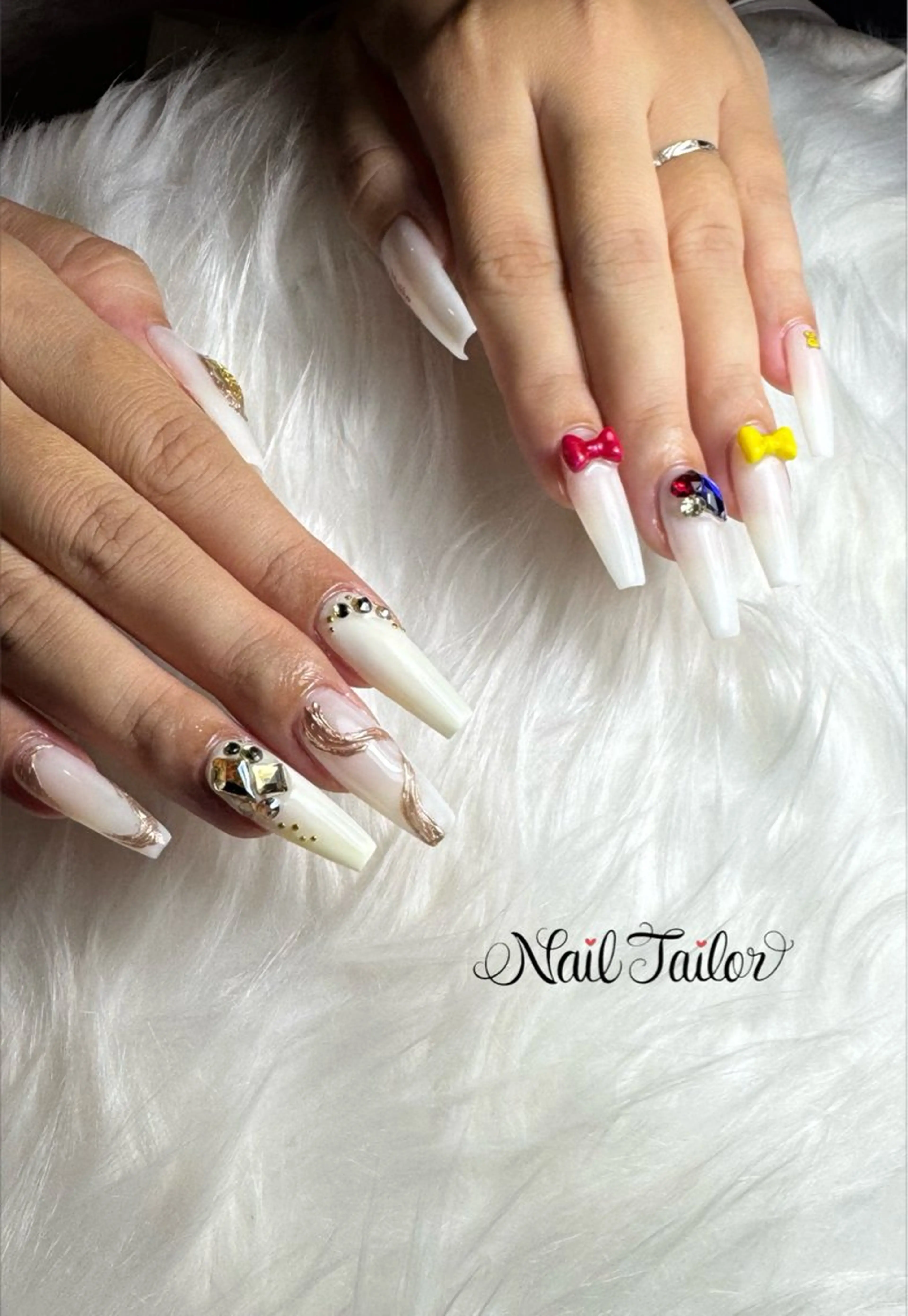 ネイル 長さ出し ロングネイル ワンカラーネイル スカルプネイル ハンドネイル NailTailor ネイルテイラーのネイルデザイン