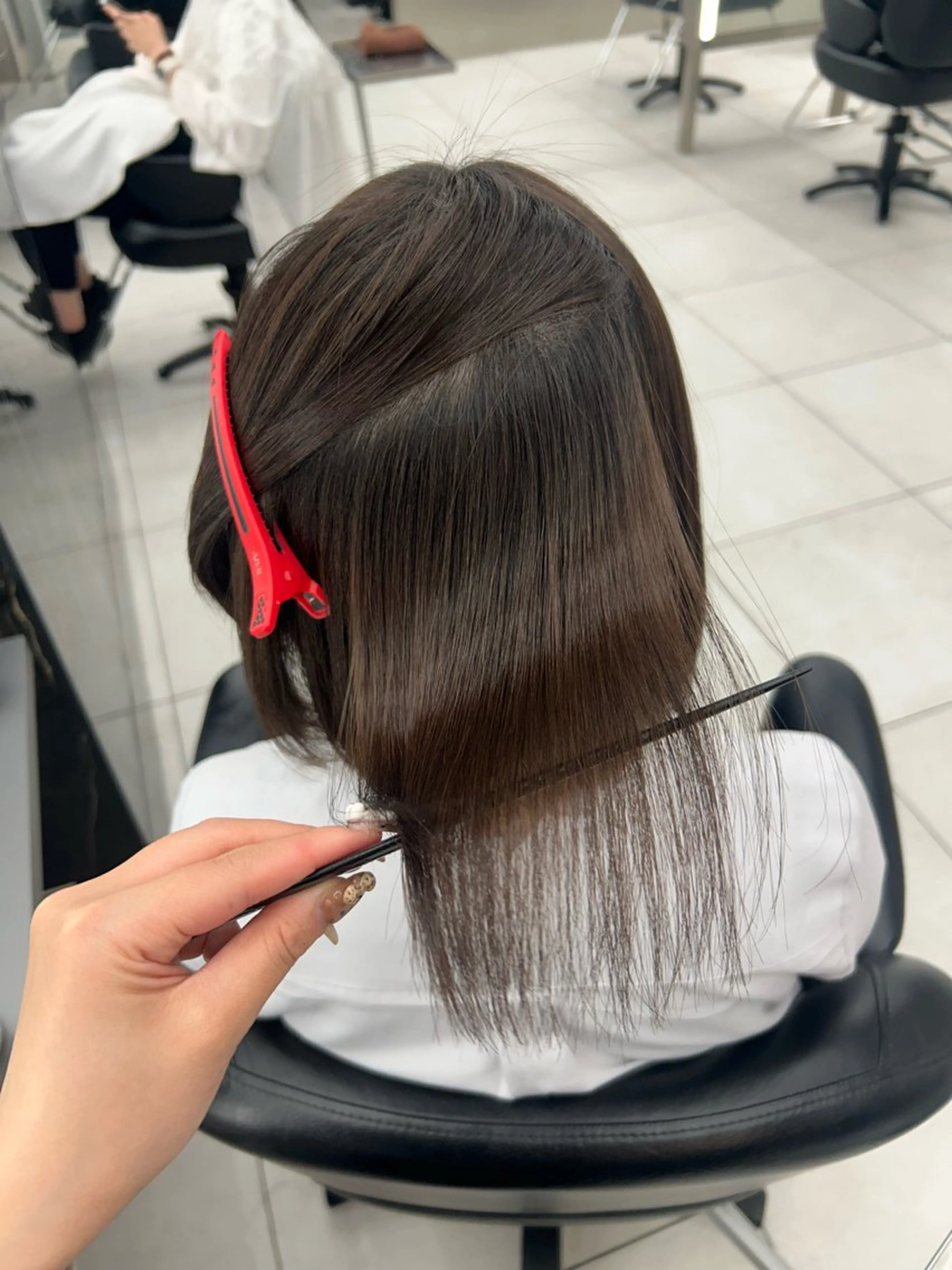 ミディアム カット ヘアカラー 縮毛矯正 トリートメント 銀座/韓国ヘア🤍 レイヤーAYUMIのヘアスタイル