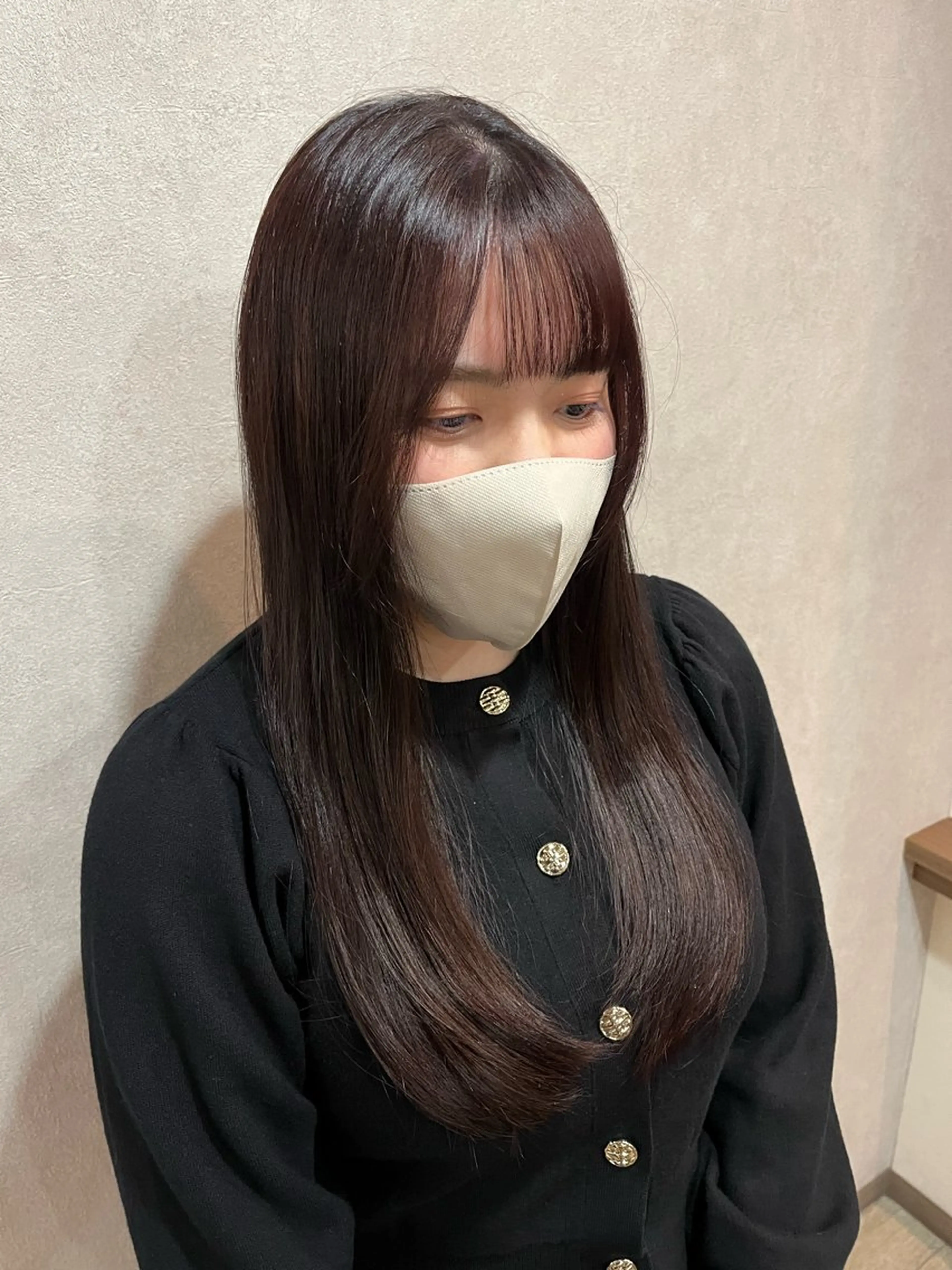 カラー ボルドーカラー ヘアカラー いまい ちひろのヘアスタイル