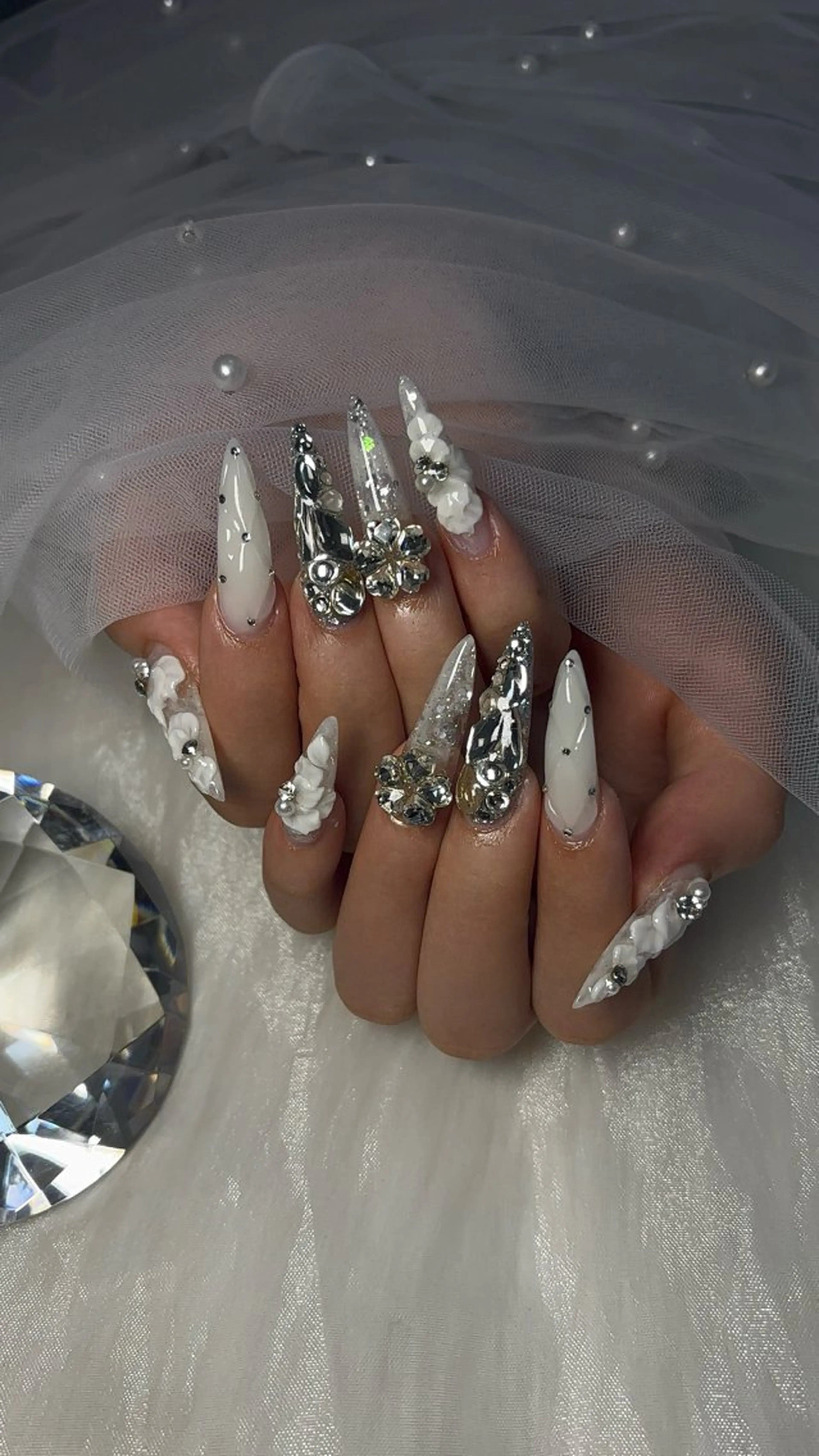 ネイル ロングネイル ハンドネイル salon de belnetta所属・Kayo 💅のネイルデザイン