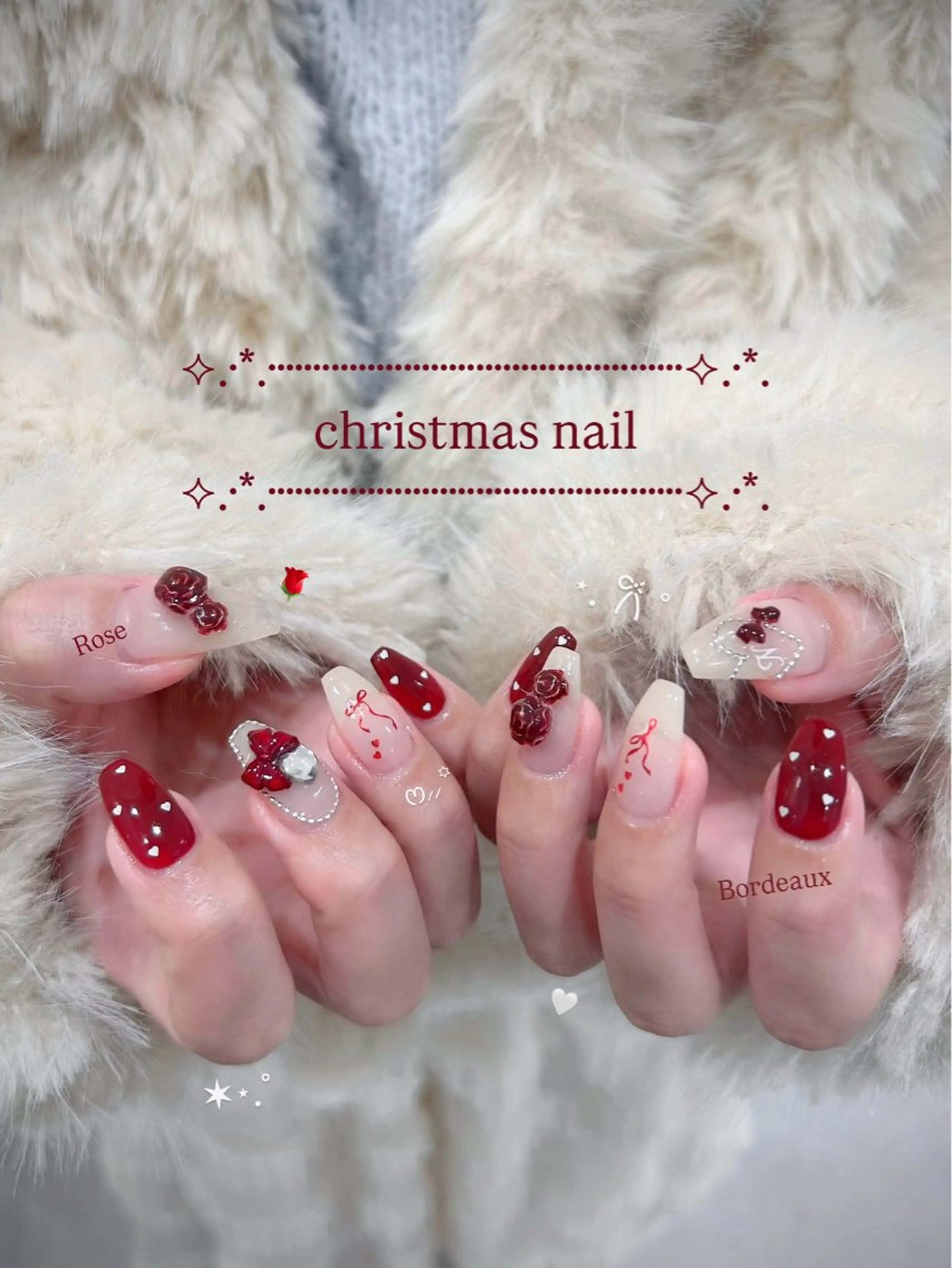 ネイル クリスマス ハンドネイル Uzuki ／ROCCOnailのネイルデザイン