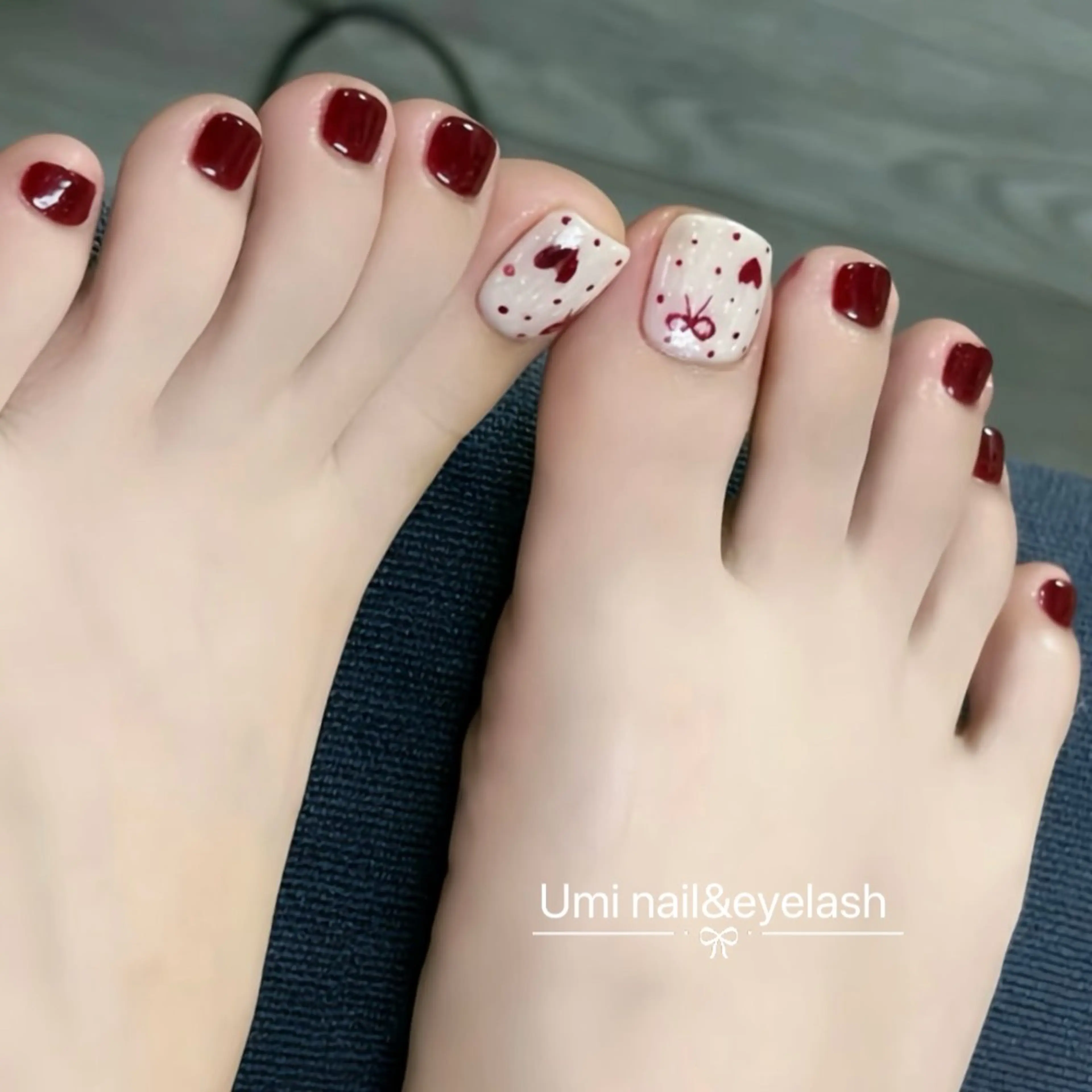 ショート カラー 韓国風ヘア フットネイル Umi nail& eyelash ゆみのマツエク・マツパデザイン