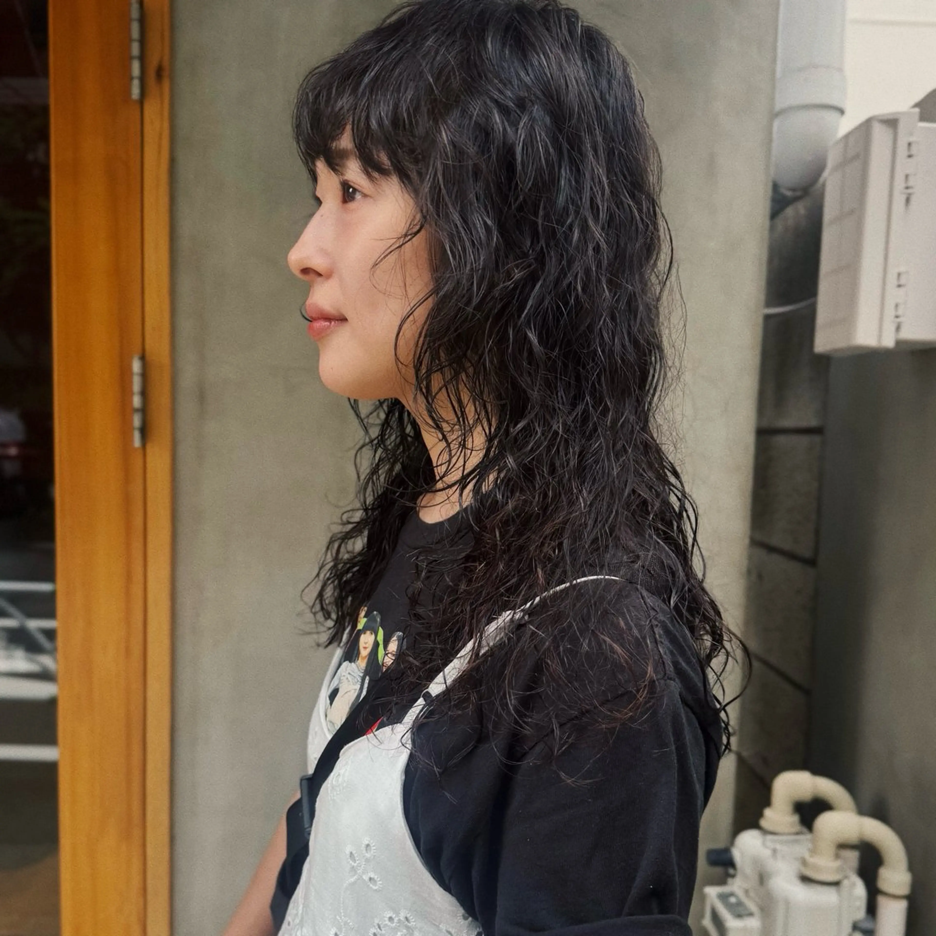 ロング パーマ ヘアアレンジ くせ毛 ロング カット パーマ トリートメント NOVEL TOKYO所属・ニュアンスヘア🌔 nanakoのヘアスタイル