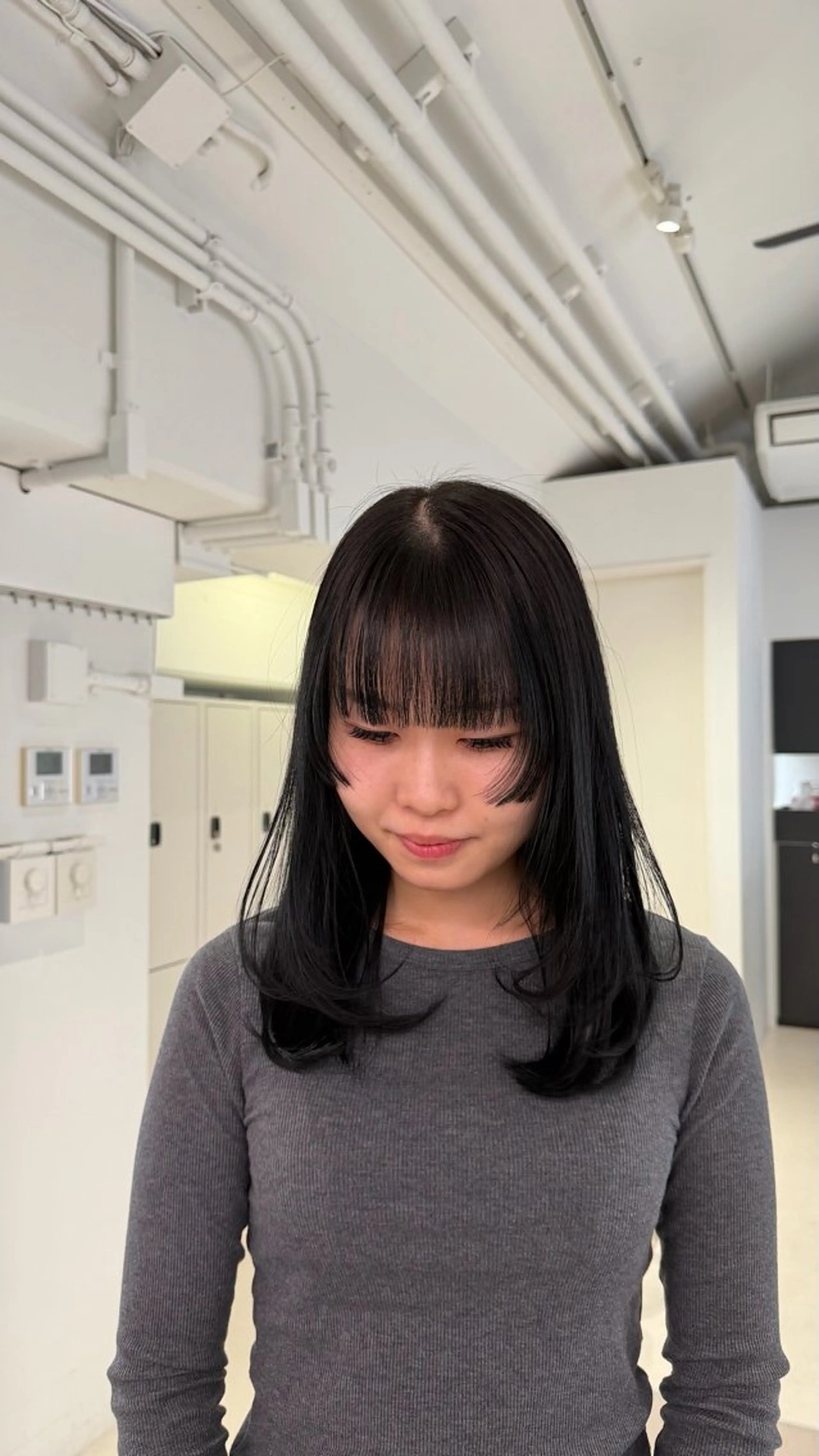 ミディアム カラー カット ヘアカラー トリートメント naturalカラー / Rukaのヘアスタイル