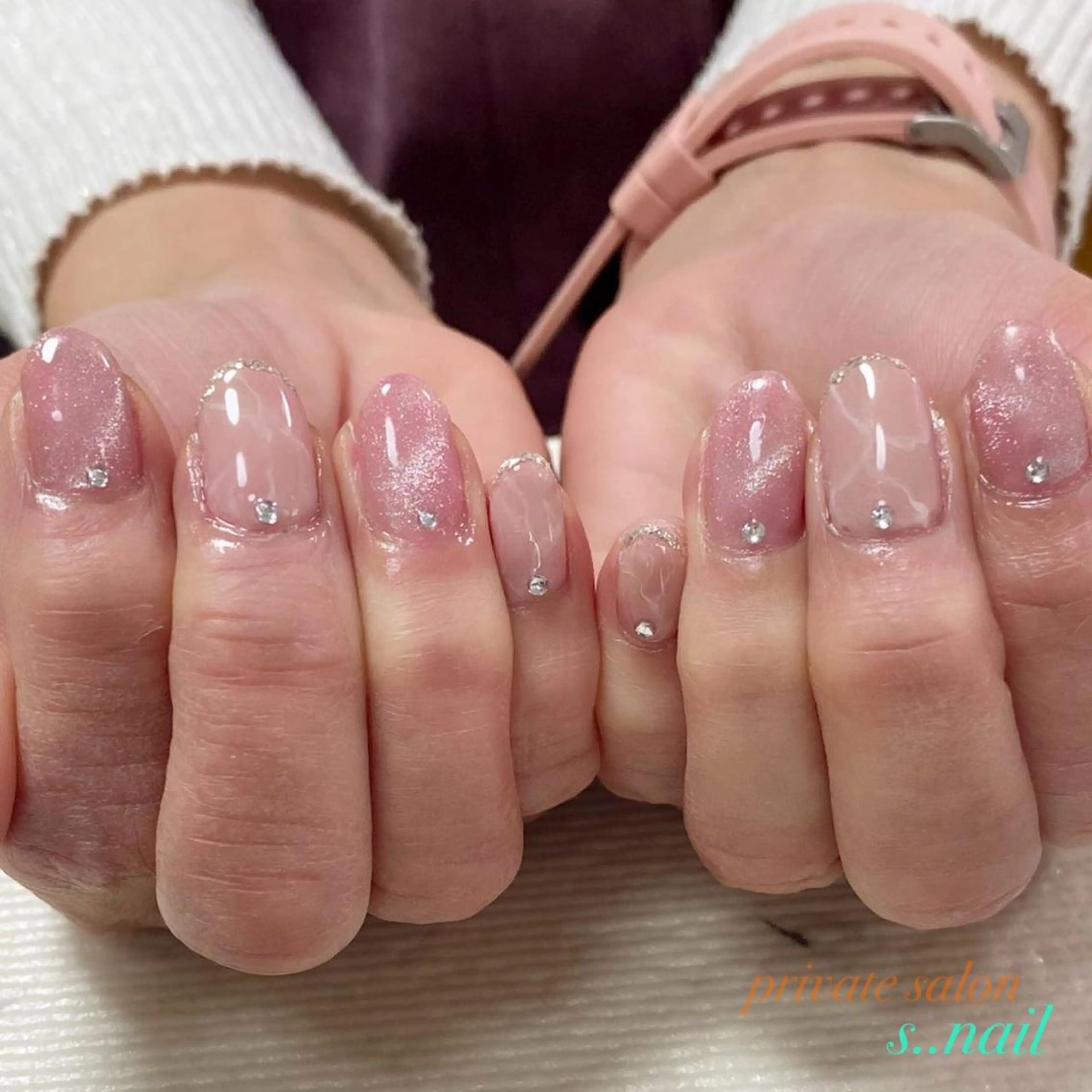 ネイル ピンク ハンドネイル フットネイル s..nail / MORITAのネイルデザイン