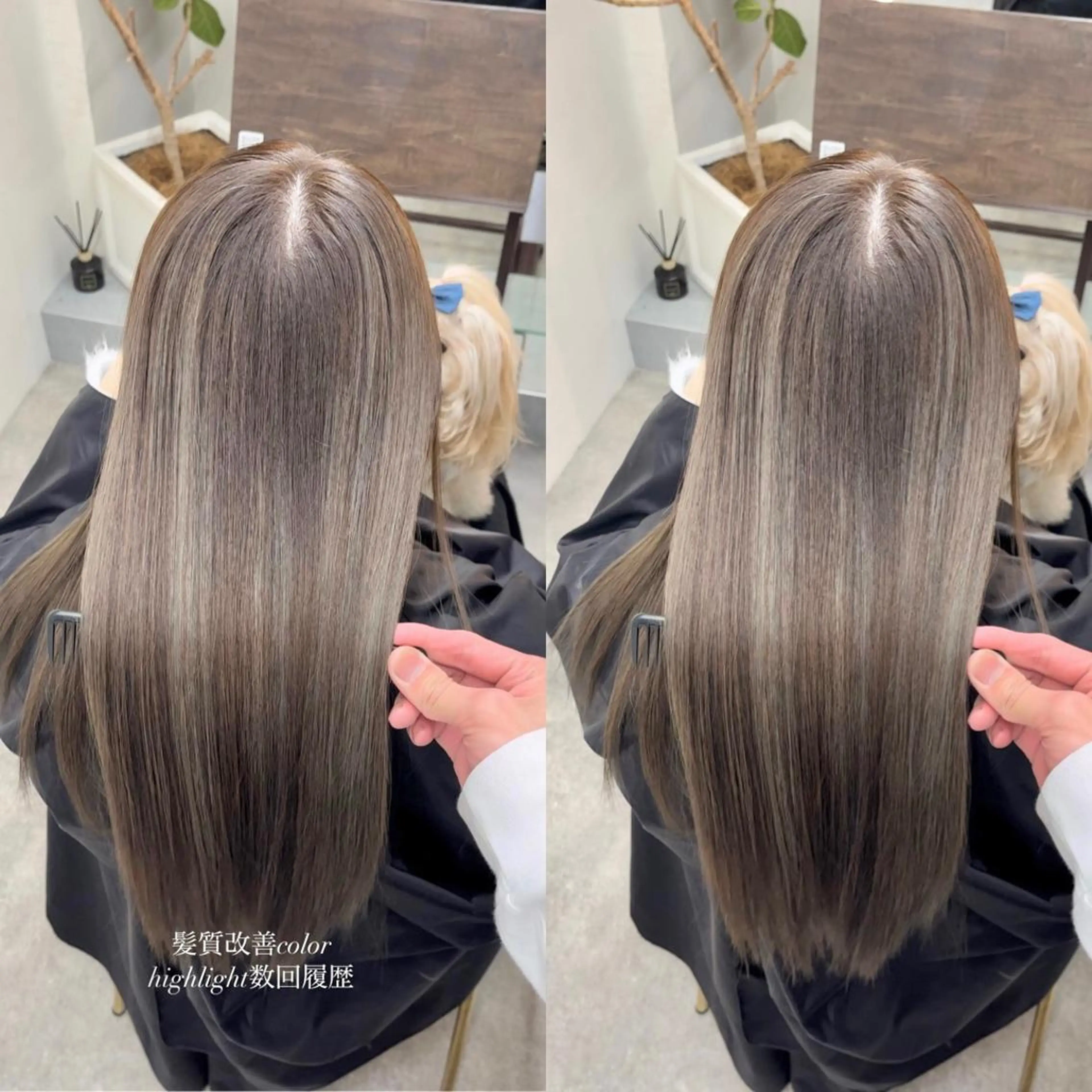 ロング カラー 髪質改善 カット ヘアカラー トリートメント 韓国ヘア/ 髪質改善特化谷名勇輝のヘアスタイル