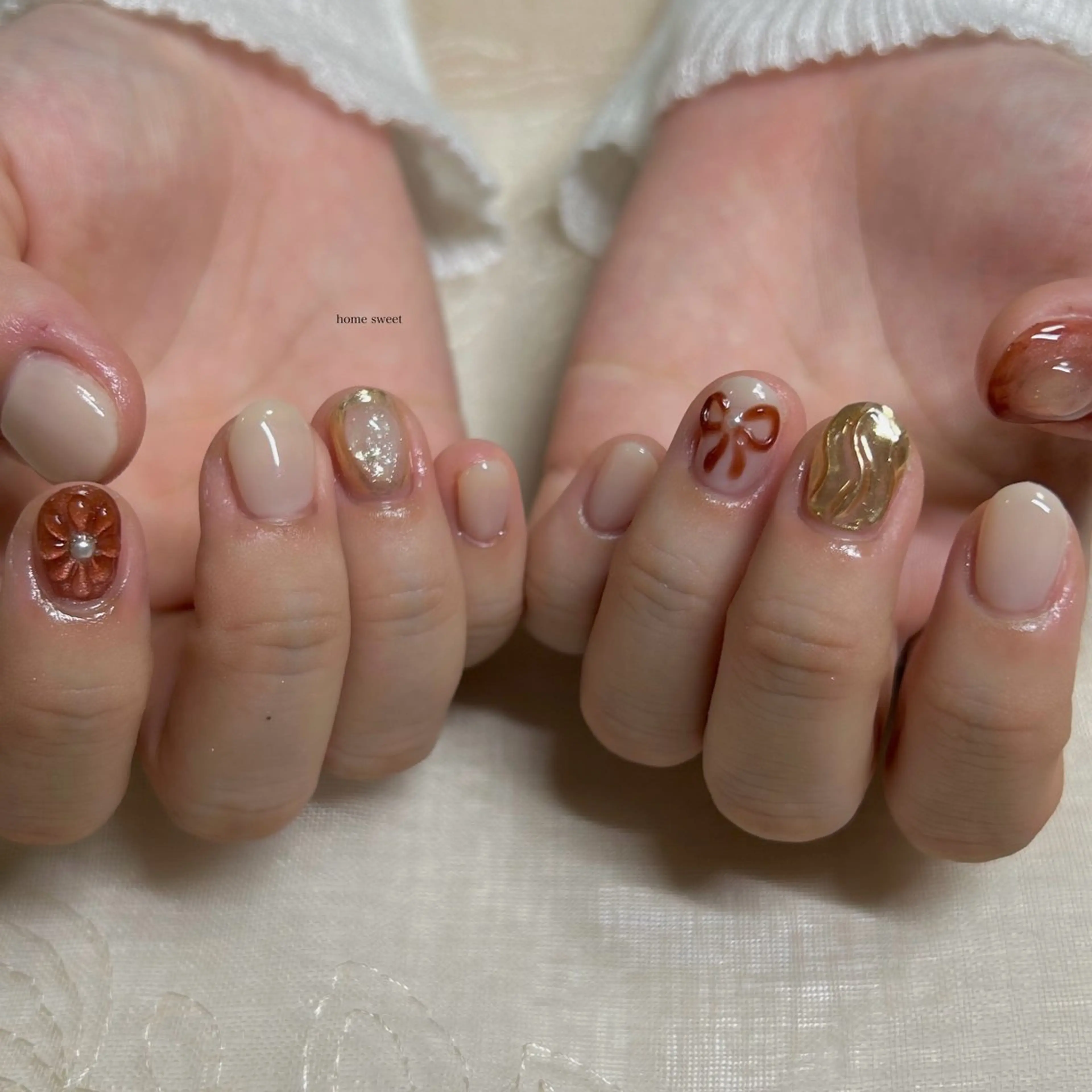 ショート ショートネイル. Home sweetのネイルデザイン