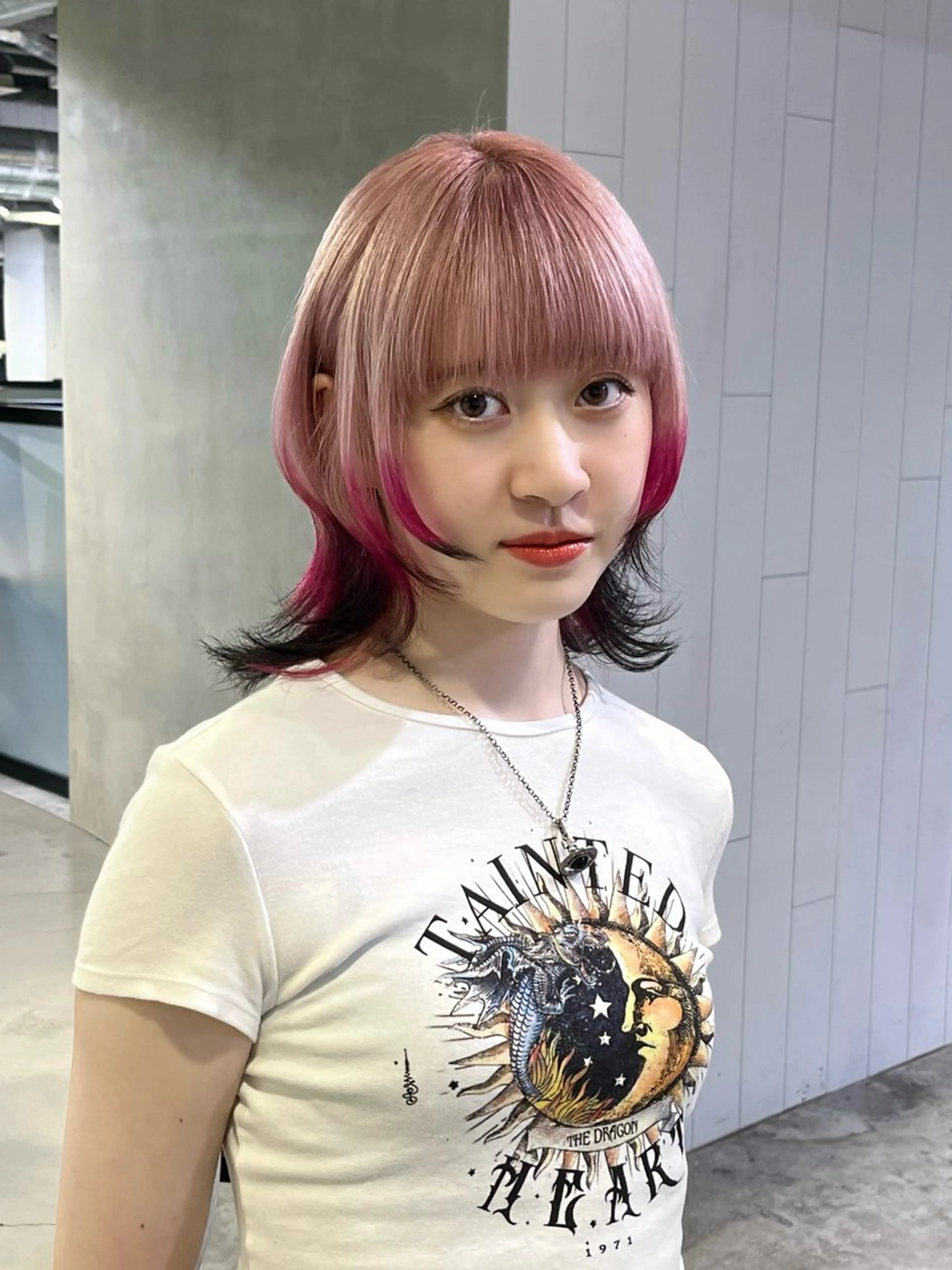 ミディアム カラー ウルフカット カット ヘアカラー トリートメント 池袋/ウルフ /AMATOKYOのヘアスタイル