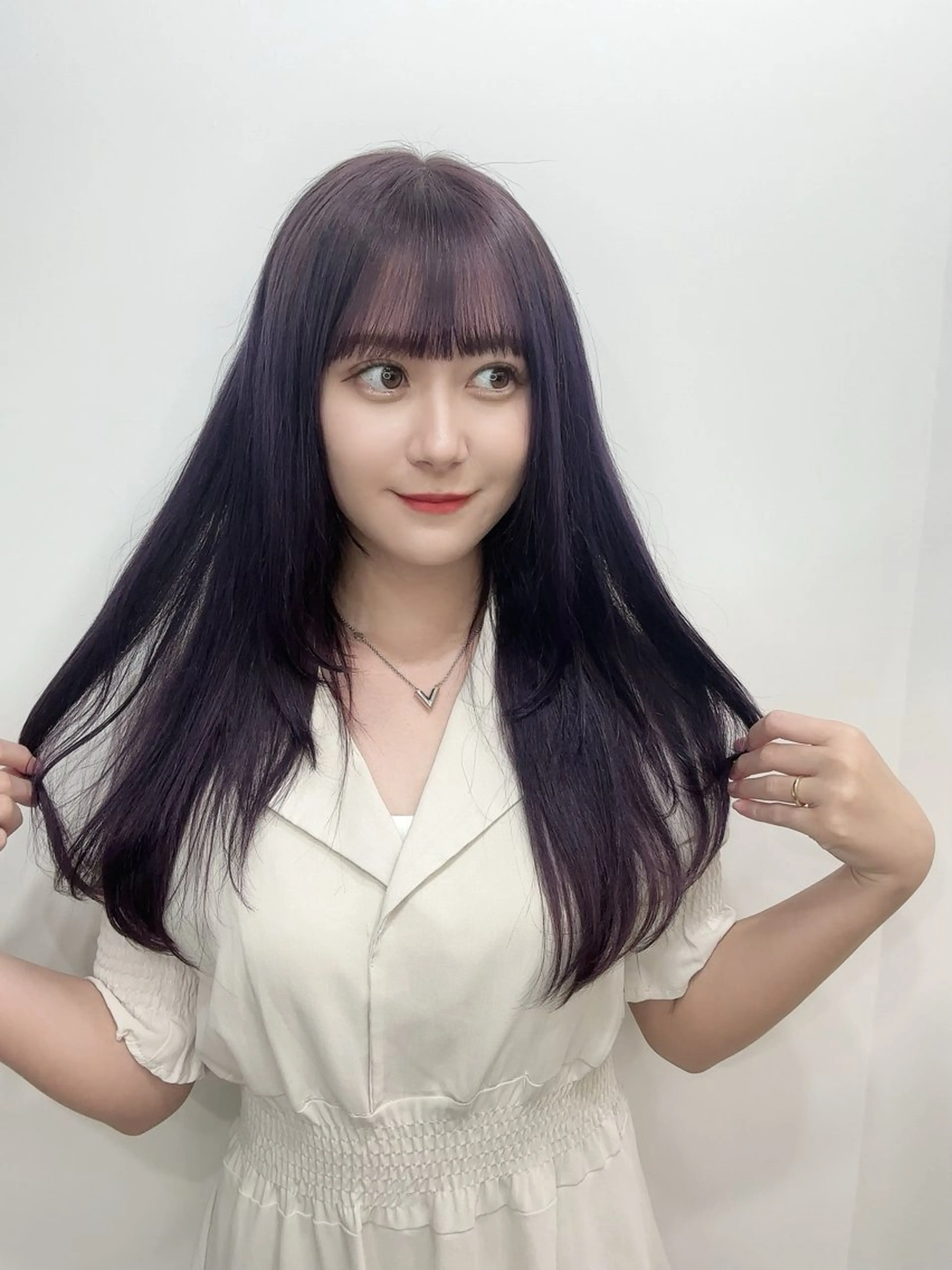 セミロング カラー 韓国風ヘア 似合わせカット 小顔カット カット ヘアカラー トリートメント 渋谷レイヤーカット❌ 縮毛矯正専門/武田涼のヘアスタイル