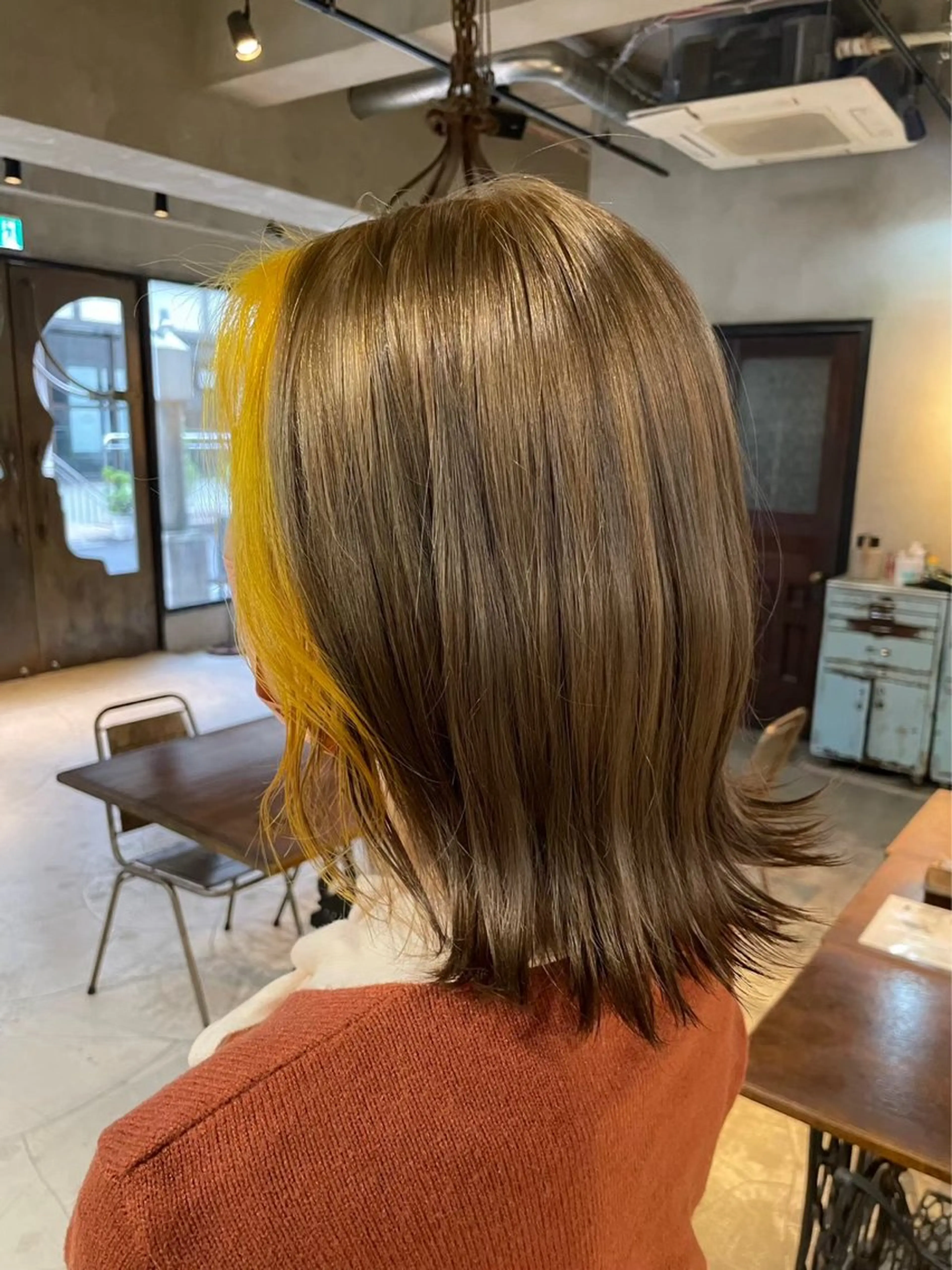 ミディアム 顔周りカット ヘアカラー 🌺美髪縮毛・ 艶感🌊MAMIのヘアスタイル