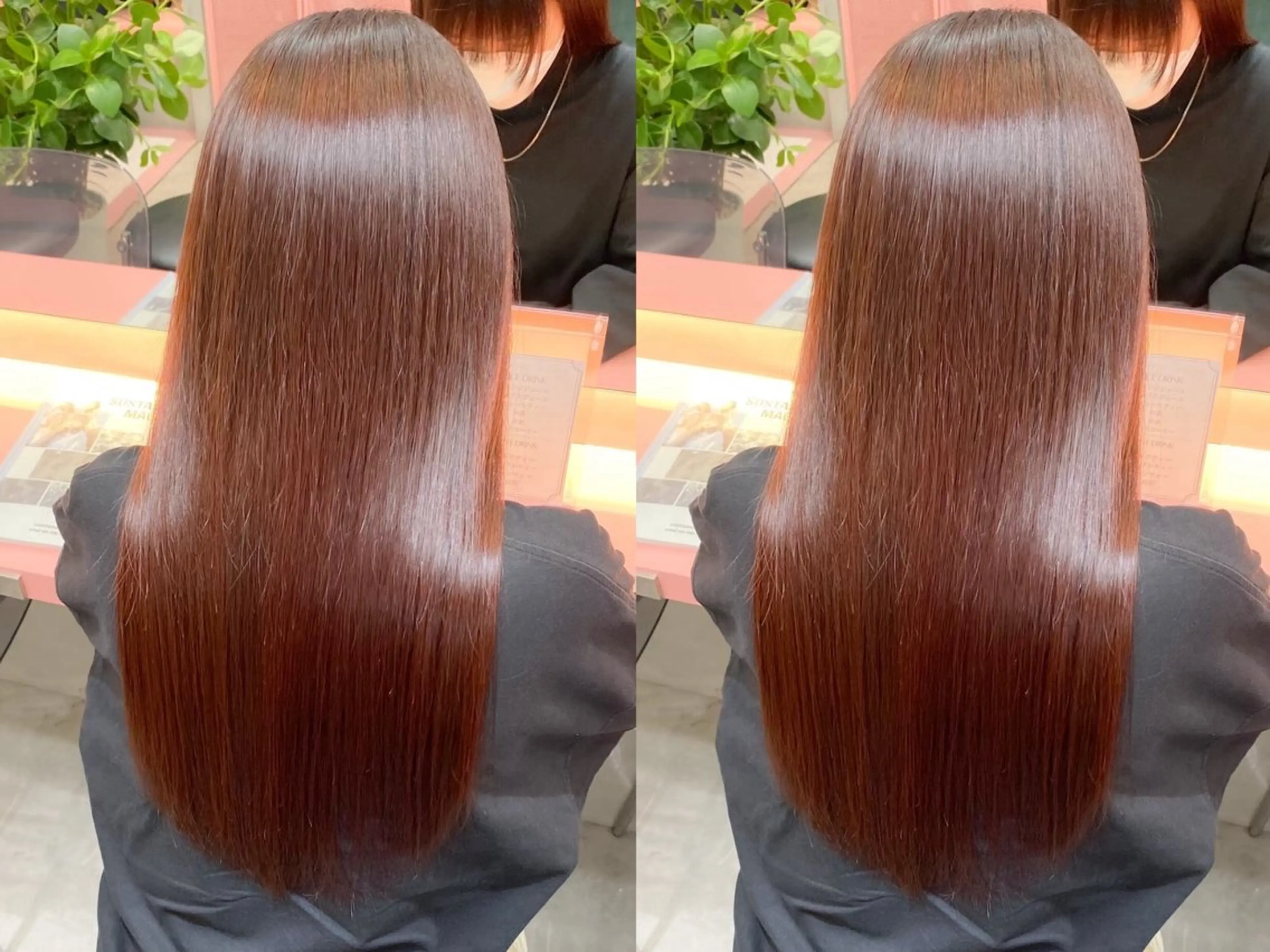 ロング カラー カット ヘアカラー 縮毛矯正 トリートメント 💖ボブ/髪質改善 顔周りレイヤー/ユイのヘアスタイル