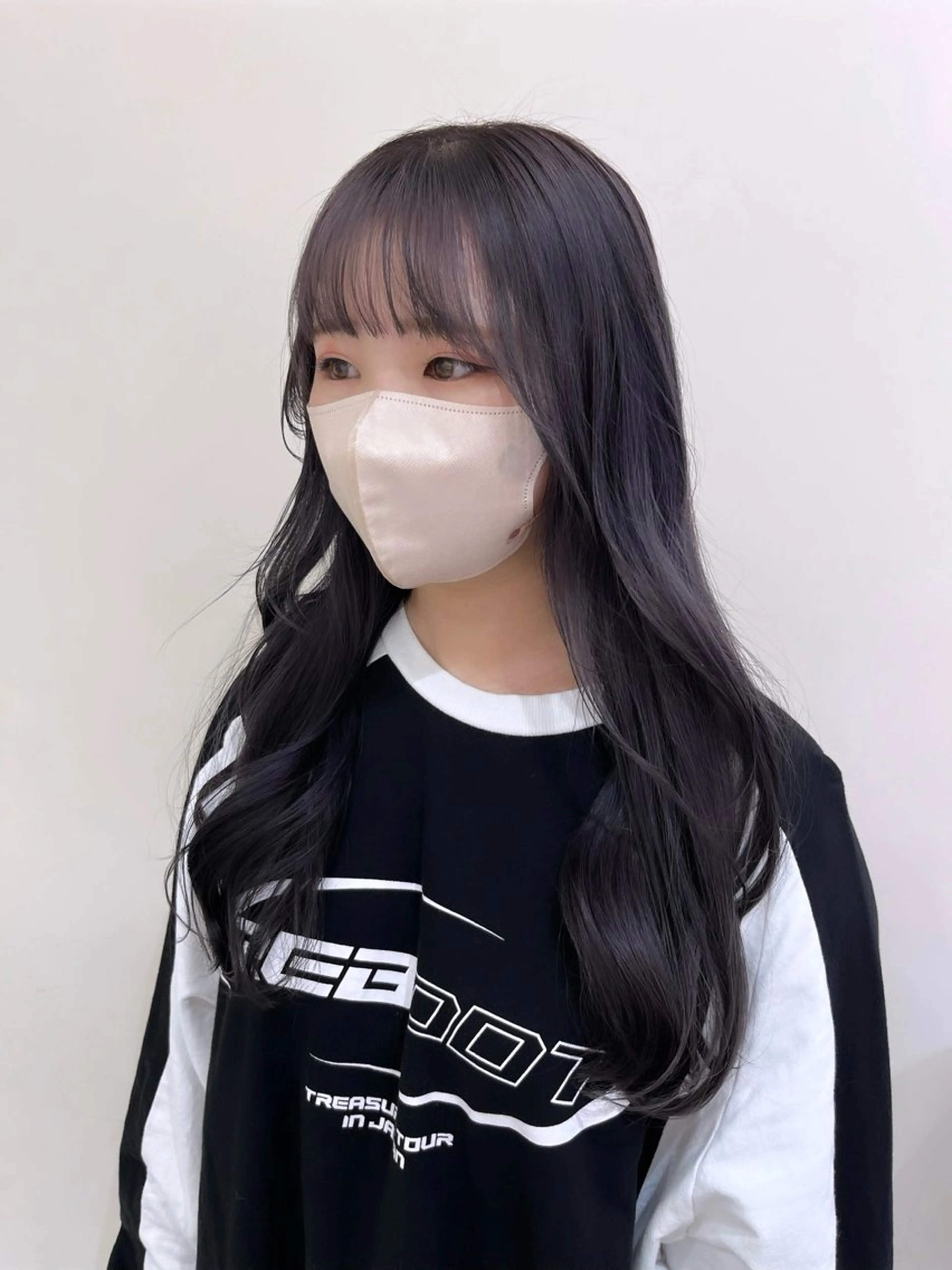 ロング 透明感カラー/レイヤ ー/縮毛/暗髪/銀座のヘアスタイル