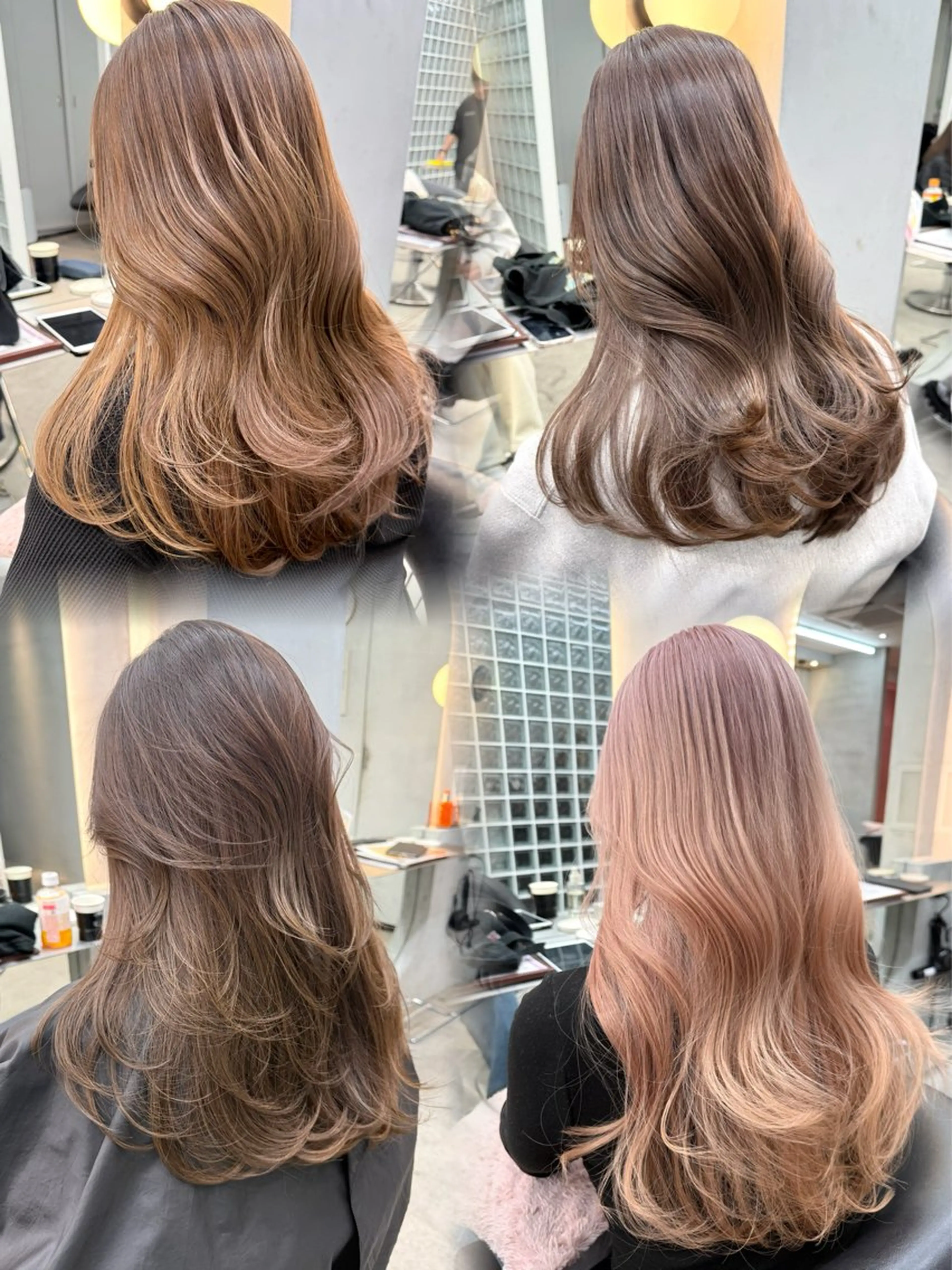 ミディアム カット ヘアカラー トリートメント 顔周り/ブリーチなし /縮毛矯正🫧伊勢のヘアスタイル