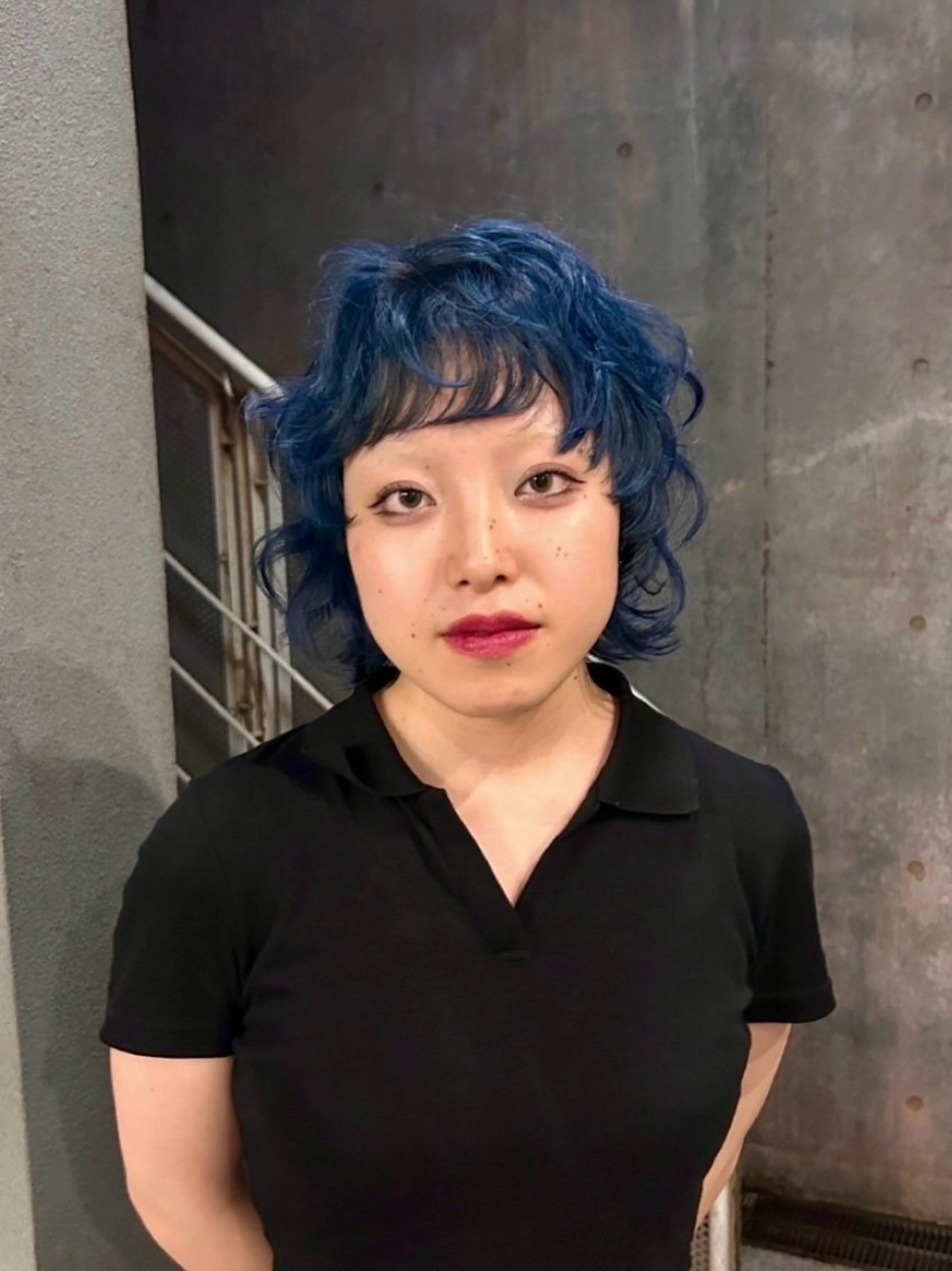 カラー ヘアカラー Hiyo 外国人風くせ毛パーマのヘアスタイル