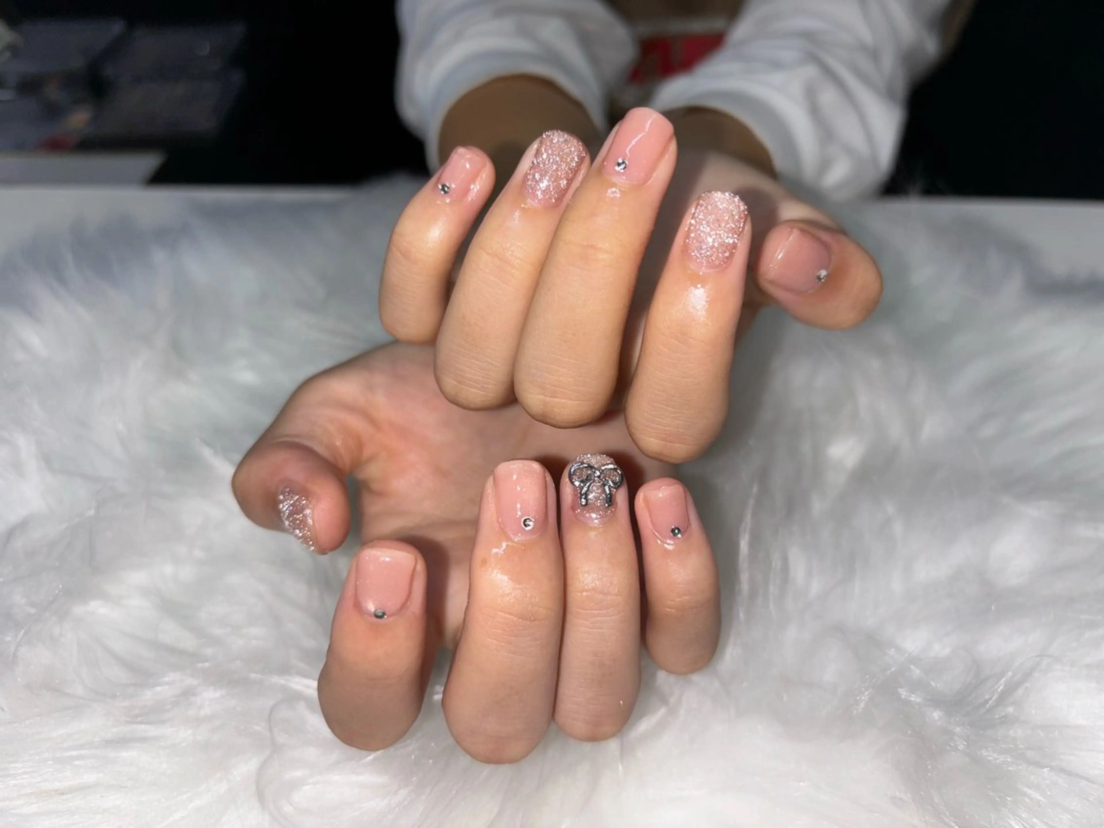 ネイル フラッシュネイル マグネットネイル ワンカラーネイル 番園 あかねのネイルデザイン