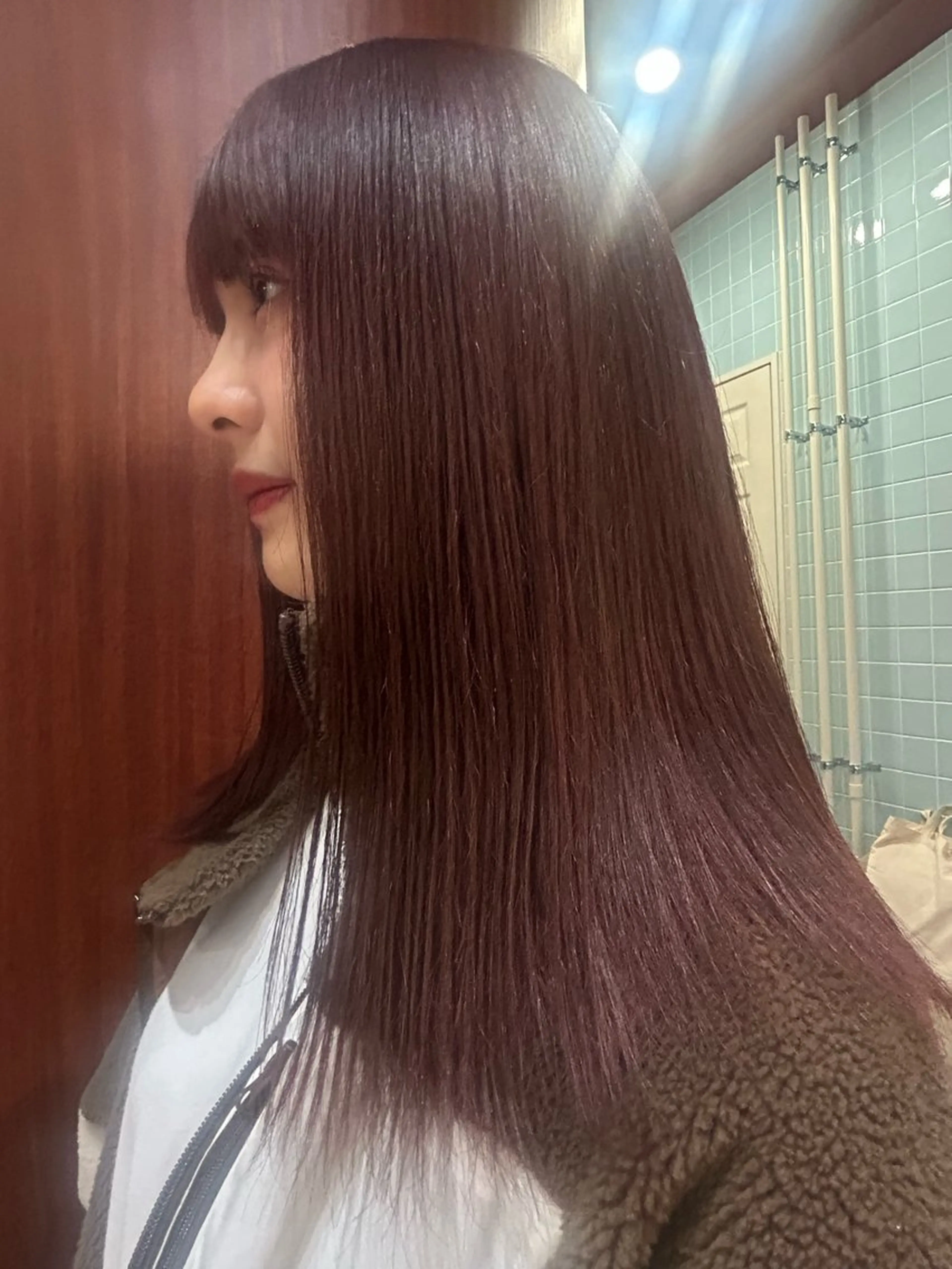 セミロング カラー ブリーチ ダブルカラー レッドカラー 🪽デザインカラー/ ブリーチ/陽向🪽のヘアスタイル