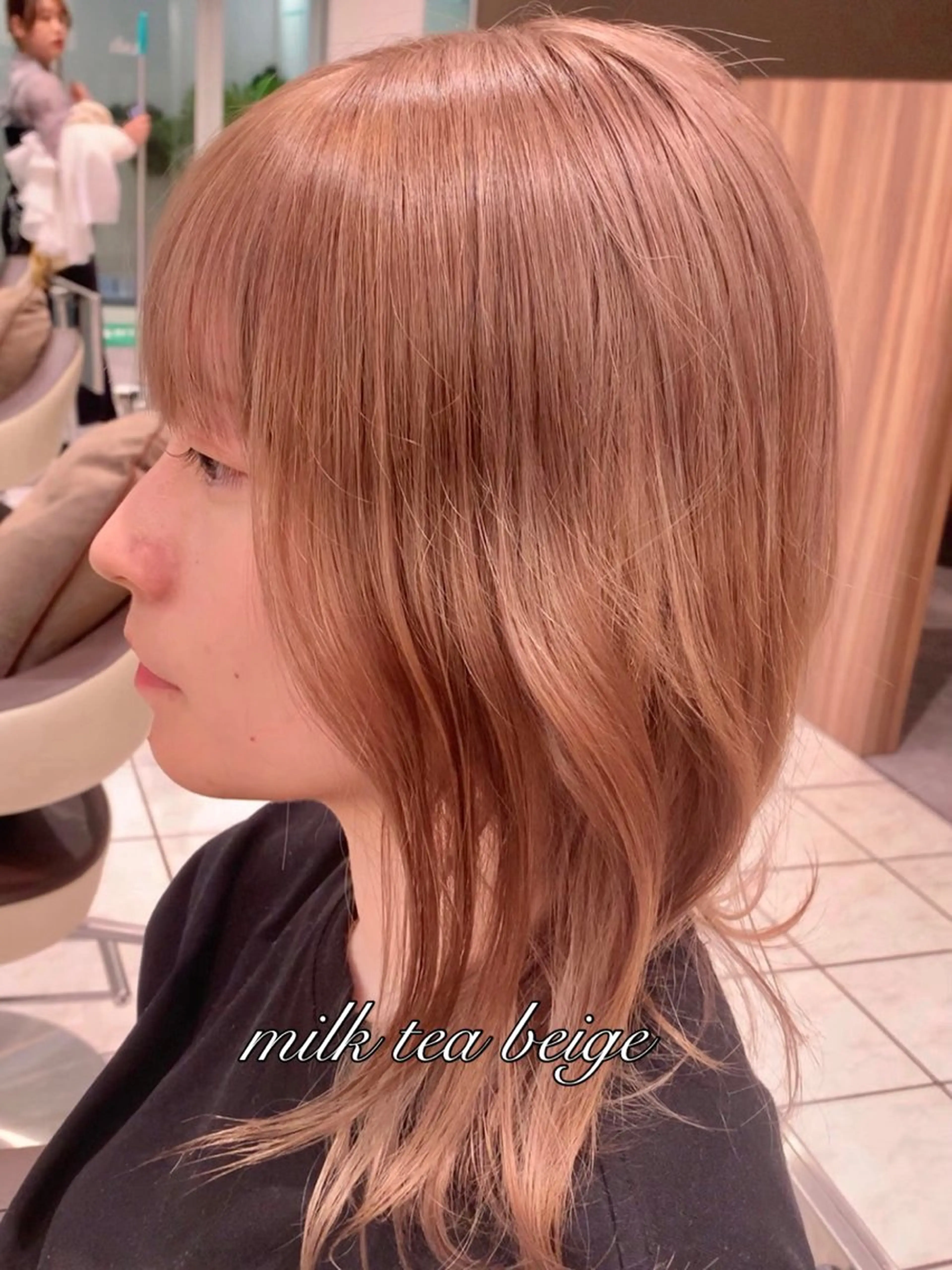 セミロング ヘアカラー トリートメント 《褒められる》 透明感カラー/小嶋のヘアスタイル