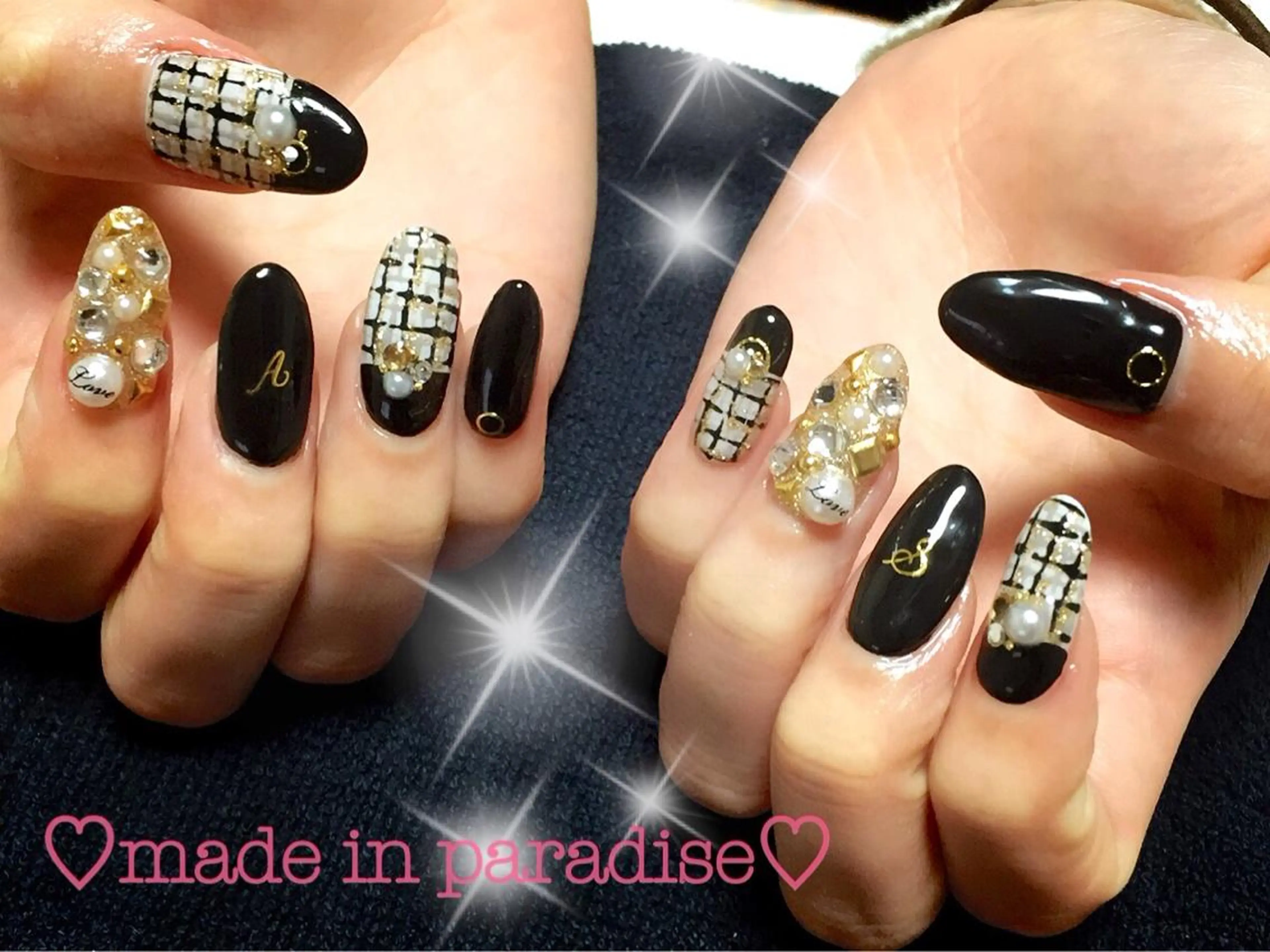 ネイル ツイードネイル うるま市サロン Yuko Izawaのネイルデザイン