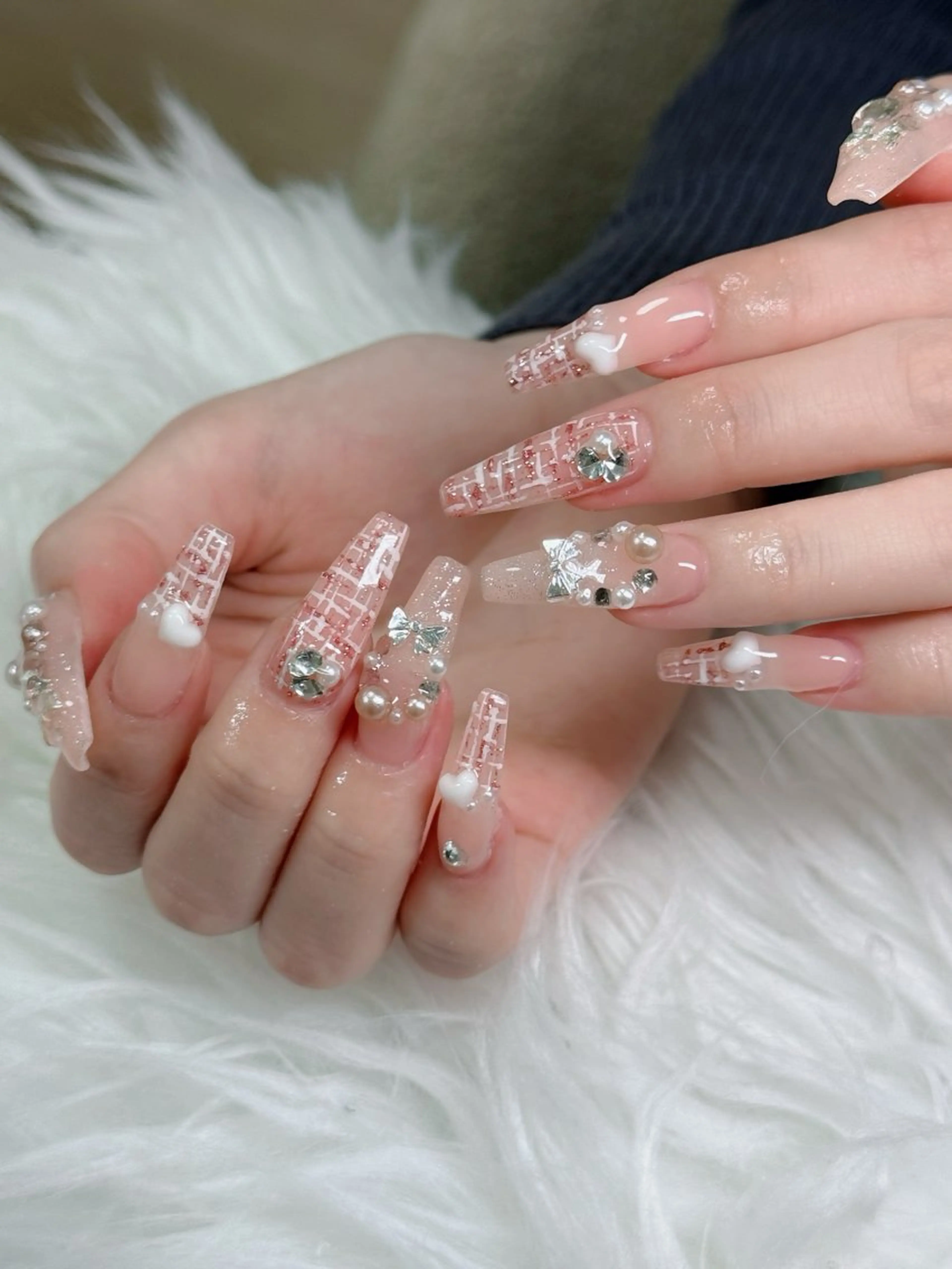 ネイル フットネイル フレンチネイル グラデーション 韓国ネイル ロングネイル ハンドネイル Hani Nail Salonのネイルデザイン